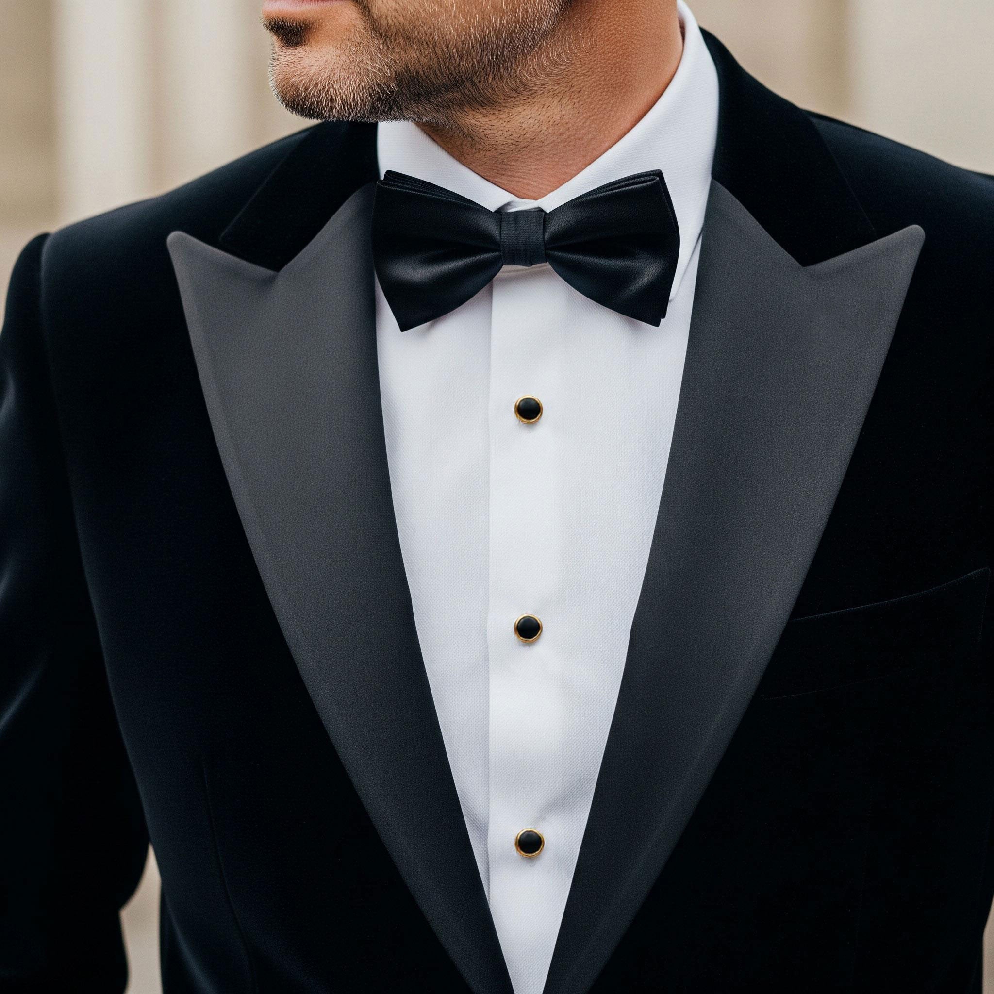 Onyx Dress Studs In Gold