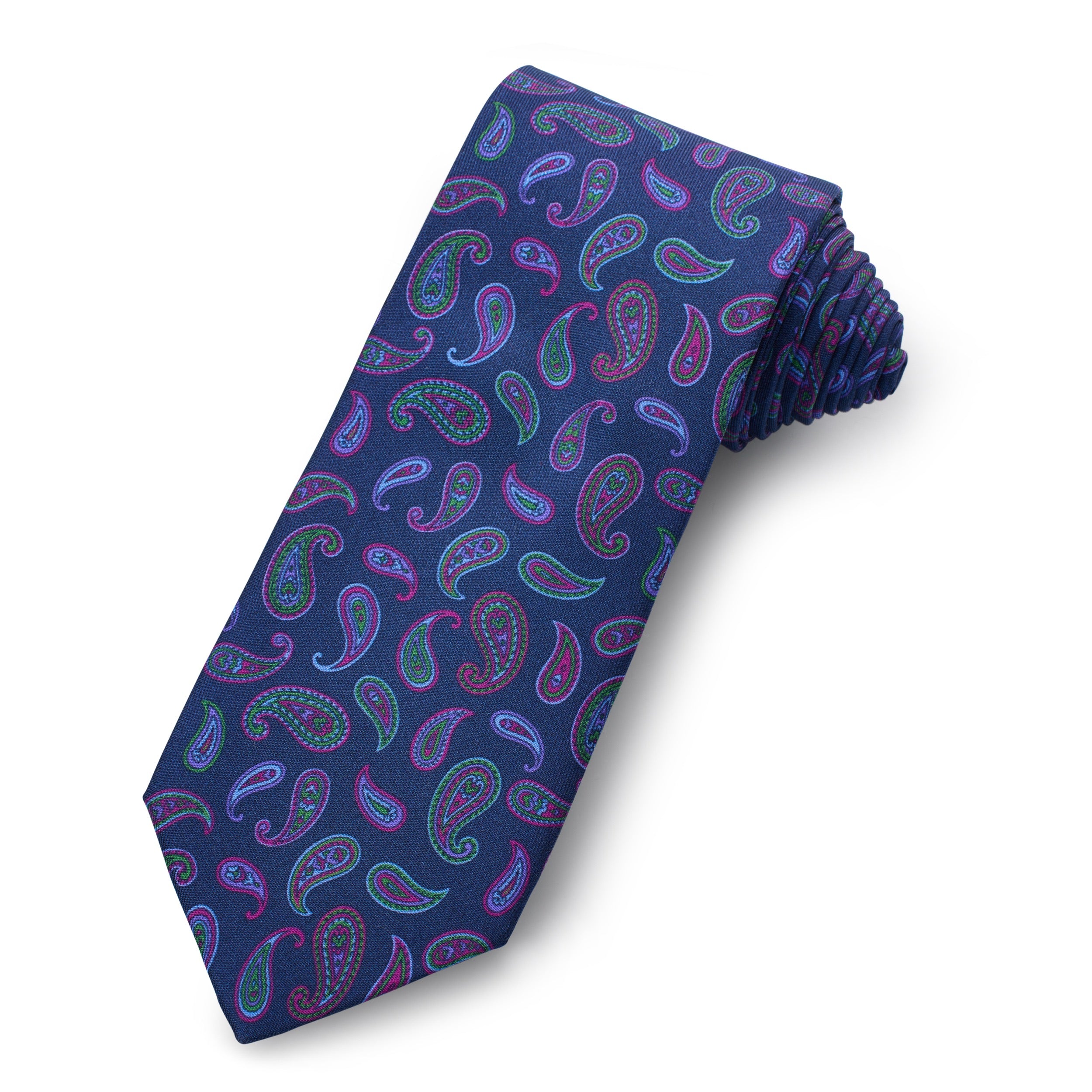 Fairfax Paisley Printed Silk Twill Tie