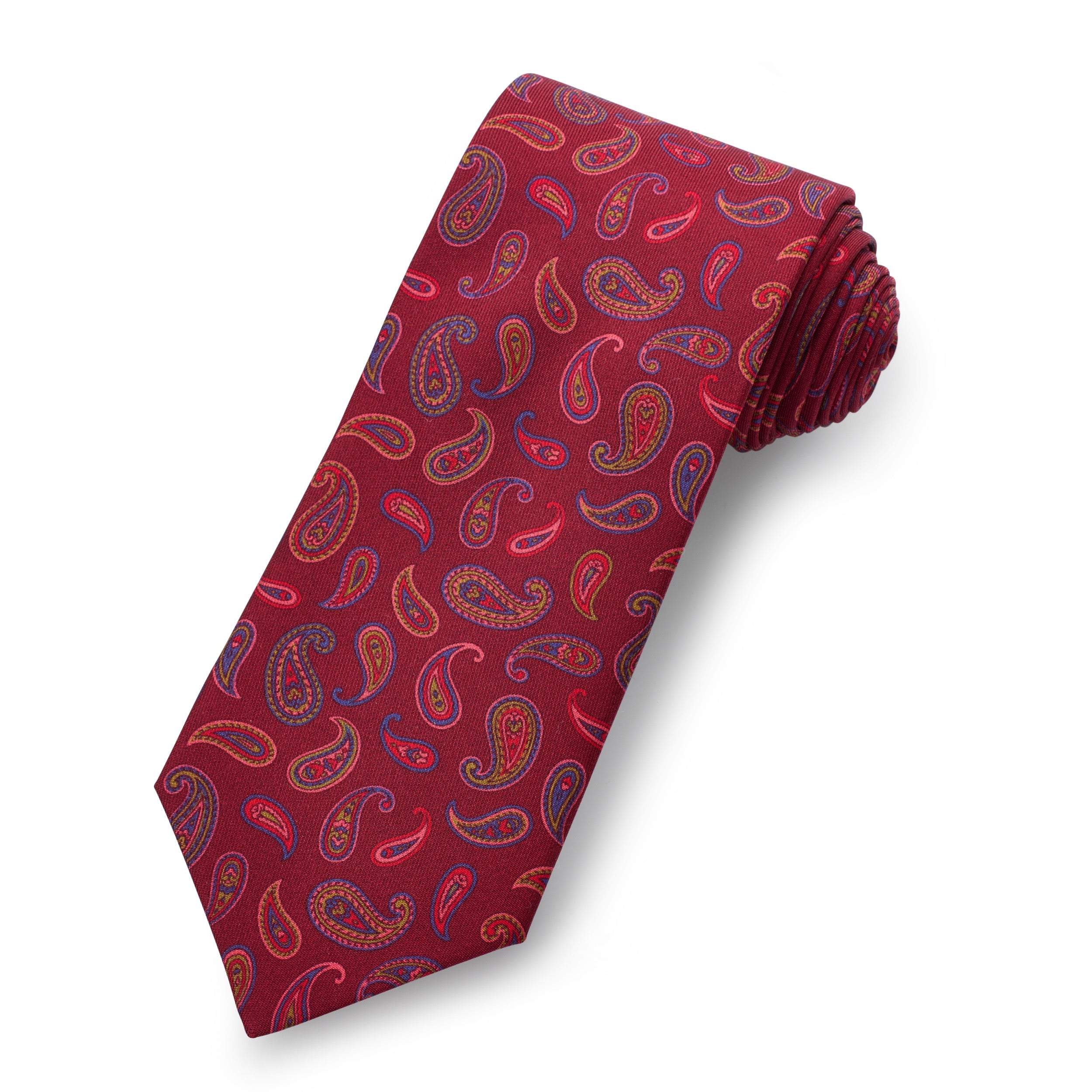 Regency Paisley Printed Silk Tie