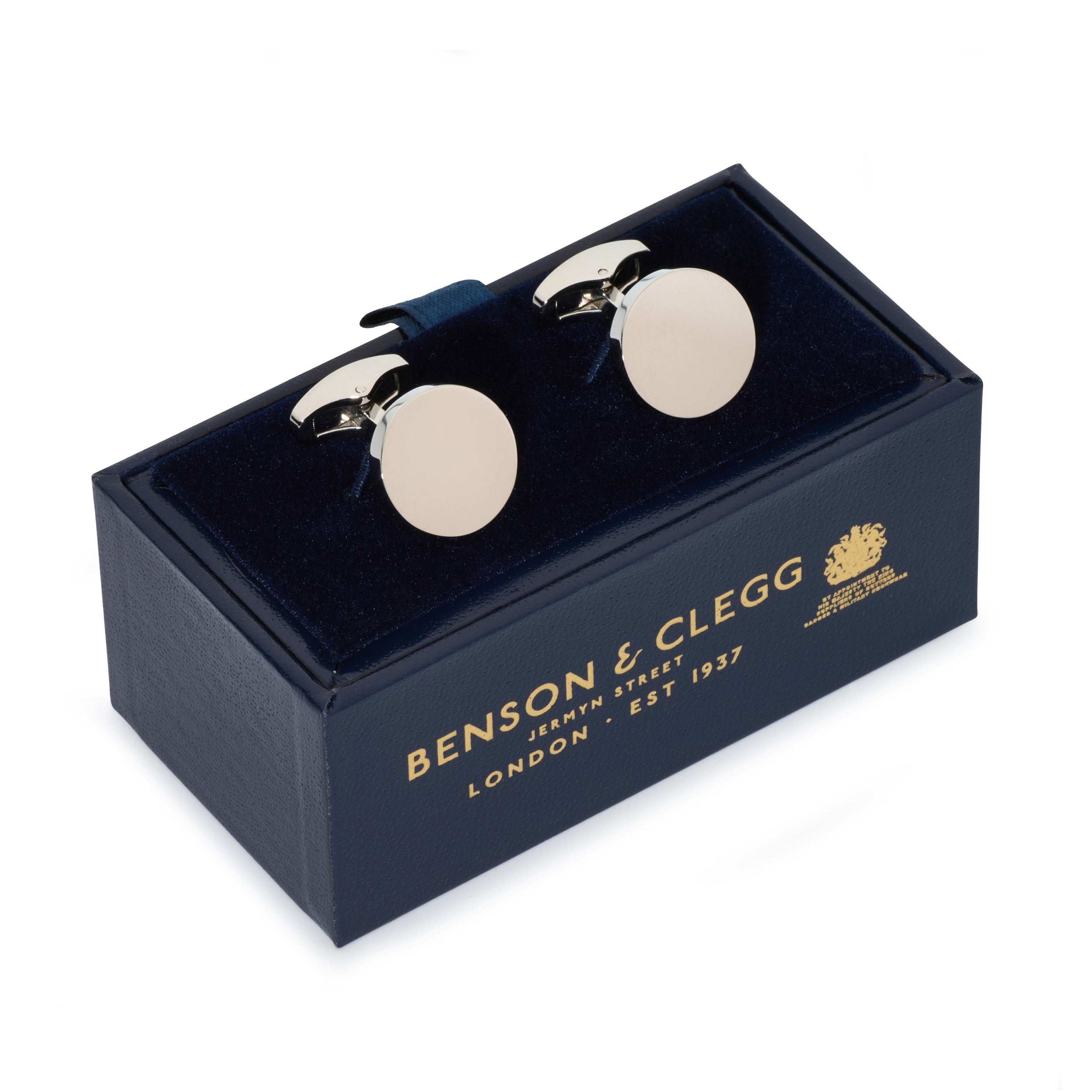 Round Cufflinks In Silver
