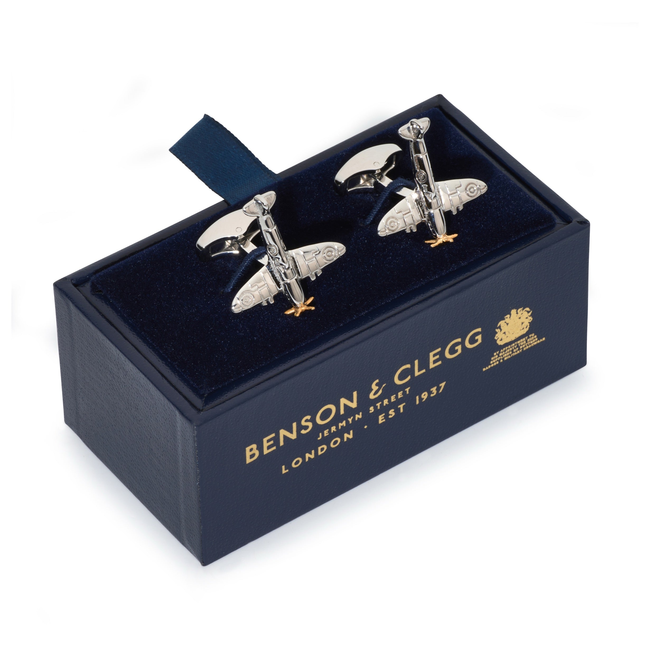Spitfire Cufflinks With Rotating Propeller