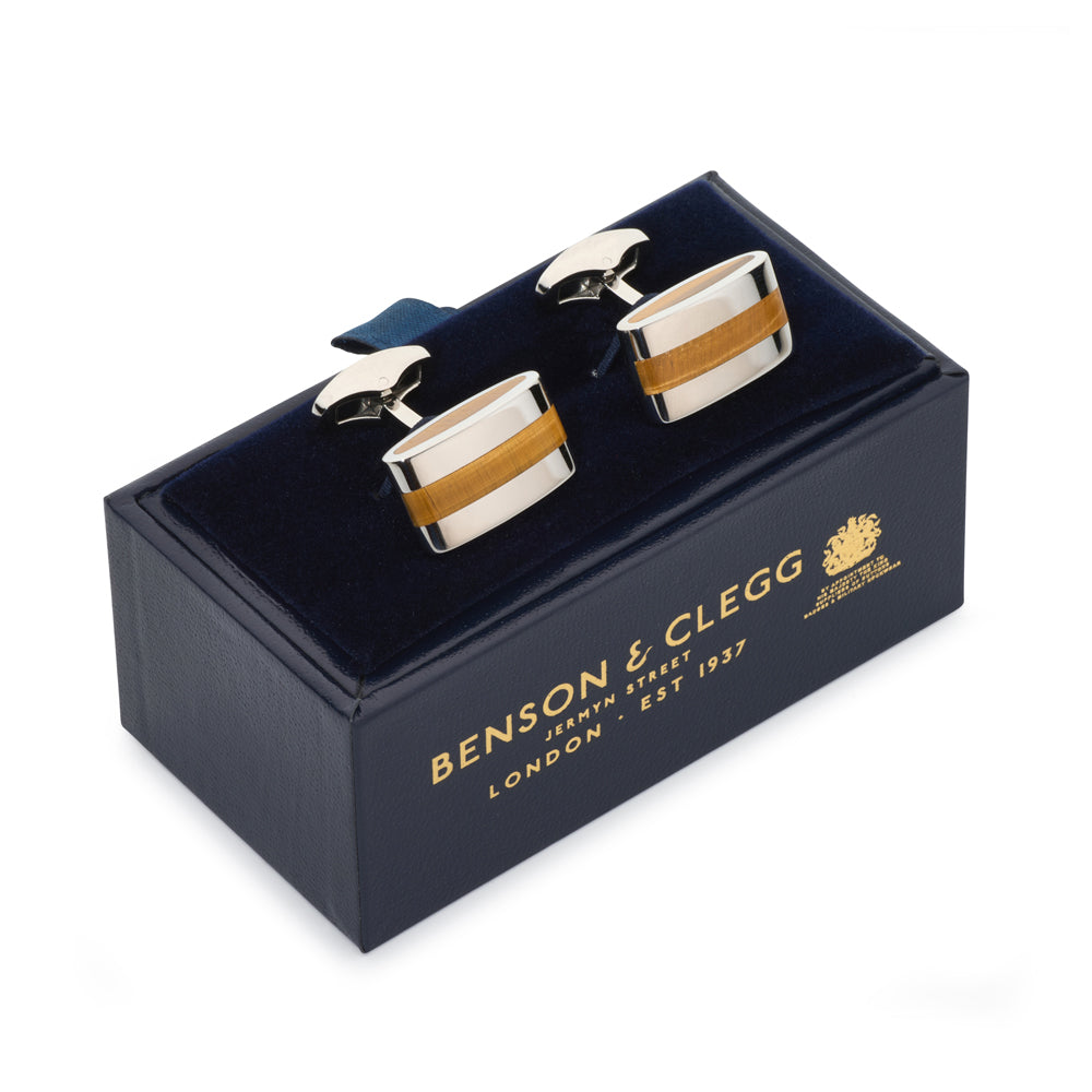 Contemporary Tigers Eye Cufflinks