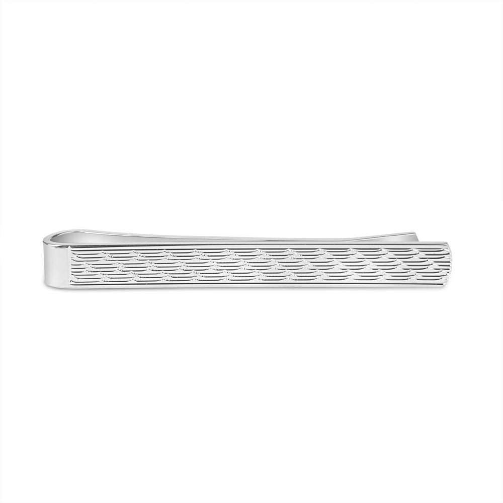 Foxhead Pattern Sterling Silver Tie Slide