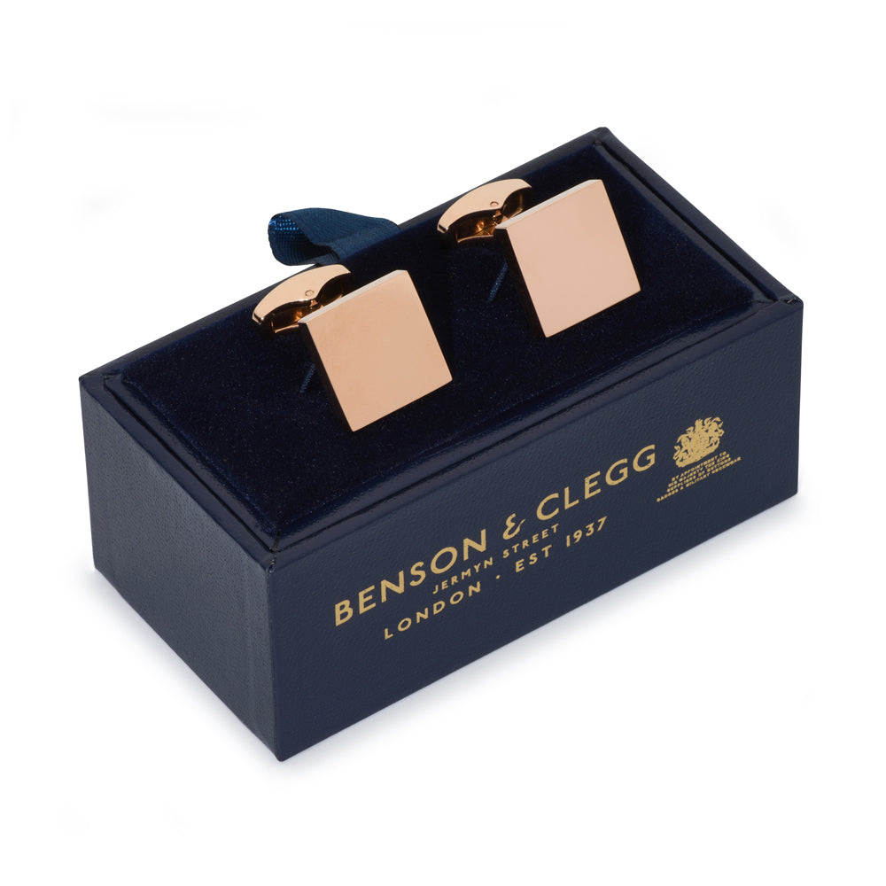 Square Cufflinks In Rose Gold