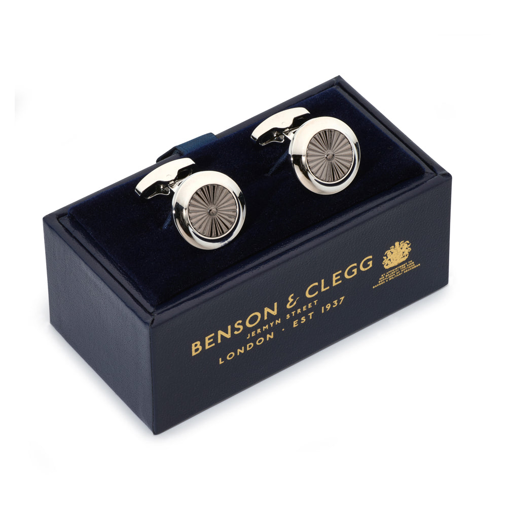 Turbine Cufflinks In Gun Metal