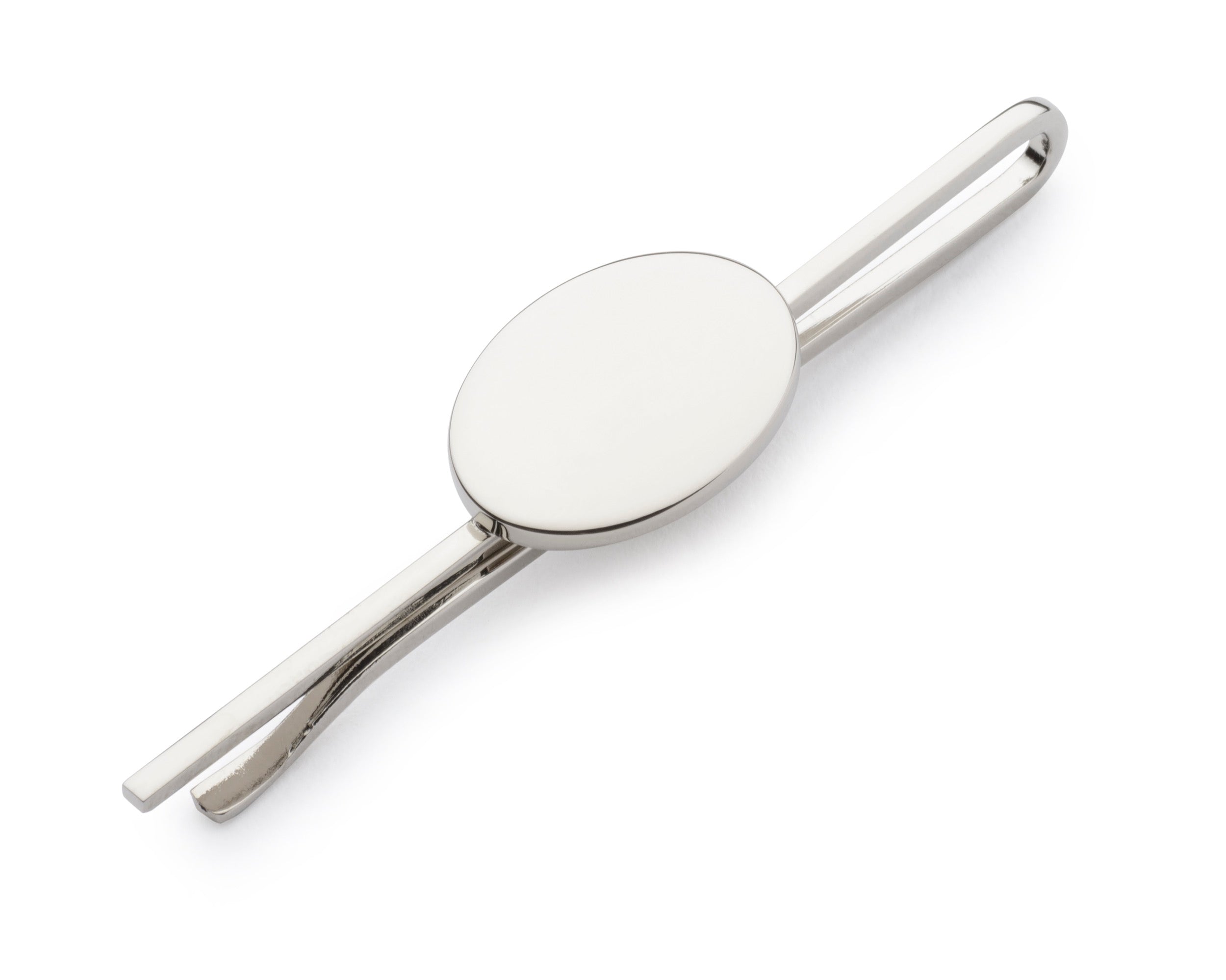 Oval Chrome Tie Slide