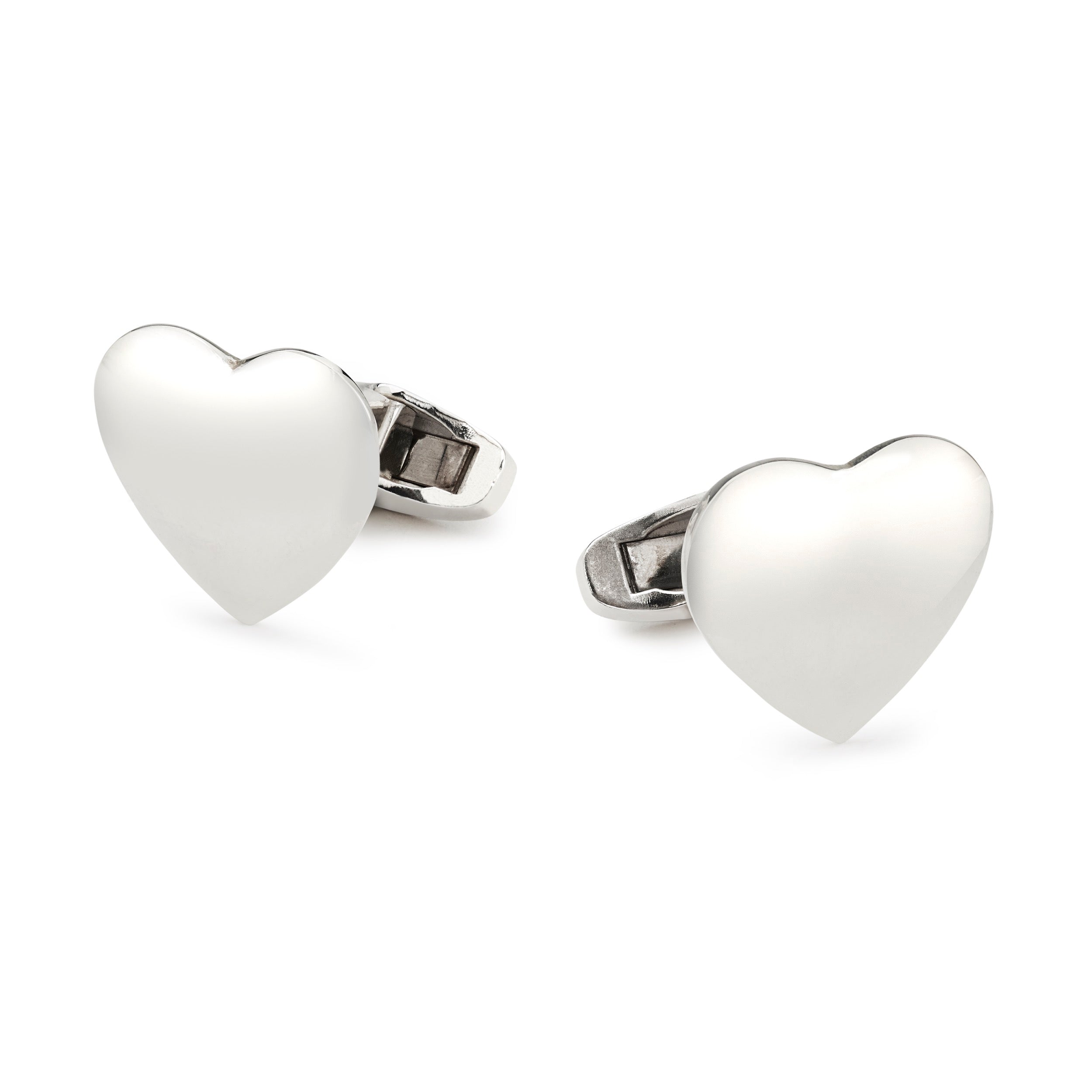 Love Hearts In Sterling Silver Cufflinks