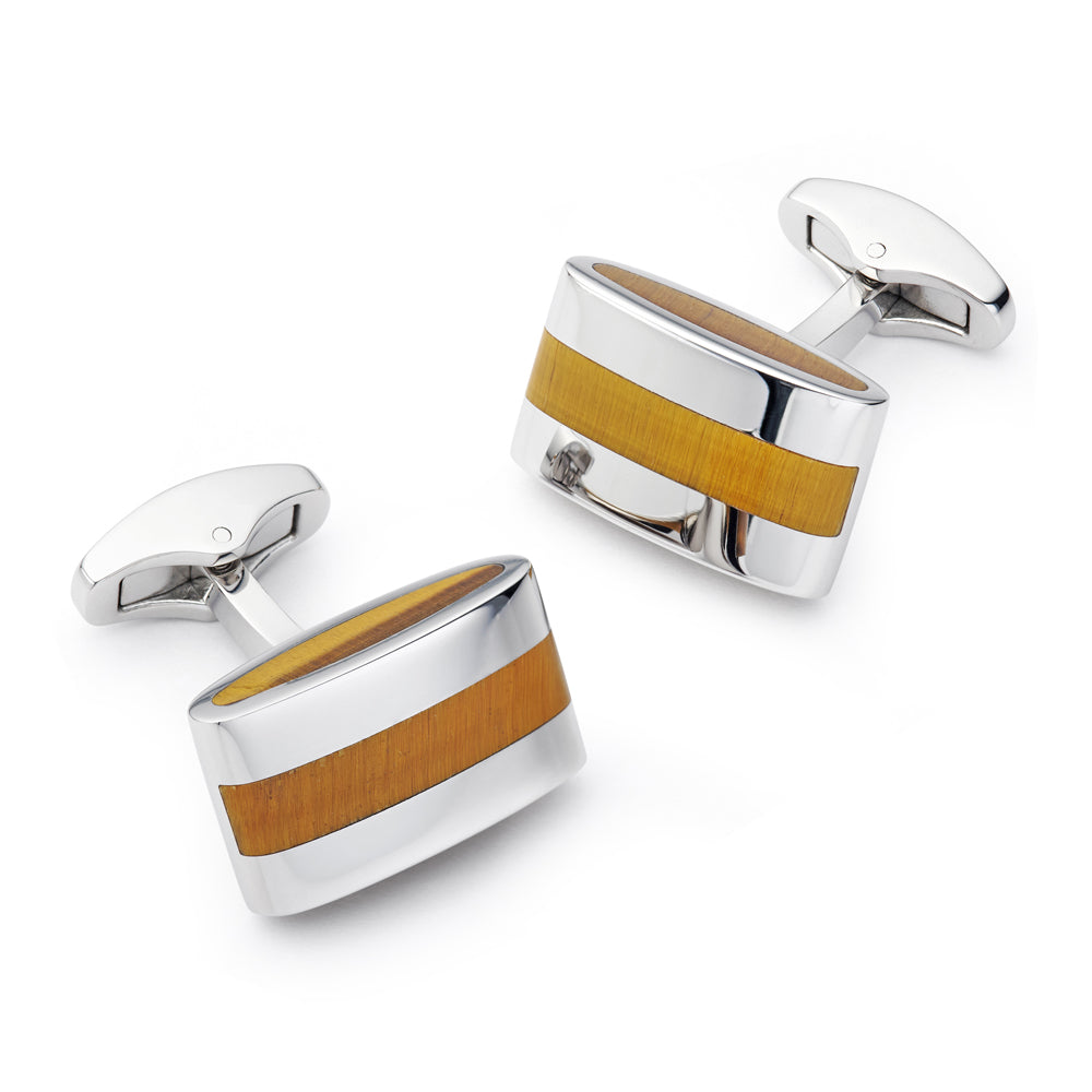 Contemporary Tigers Eye Cufflinks