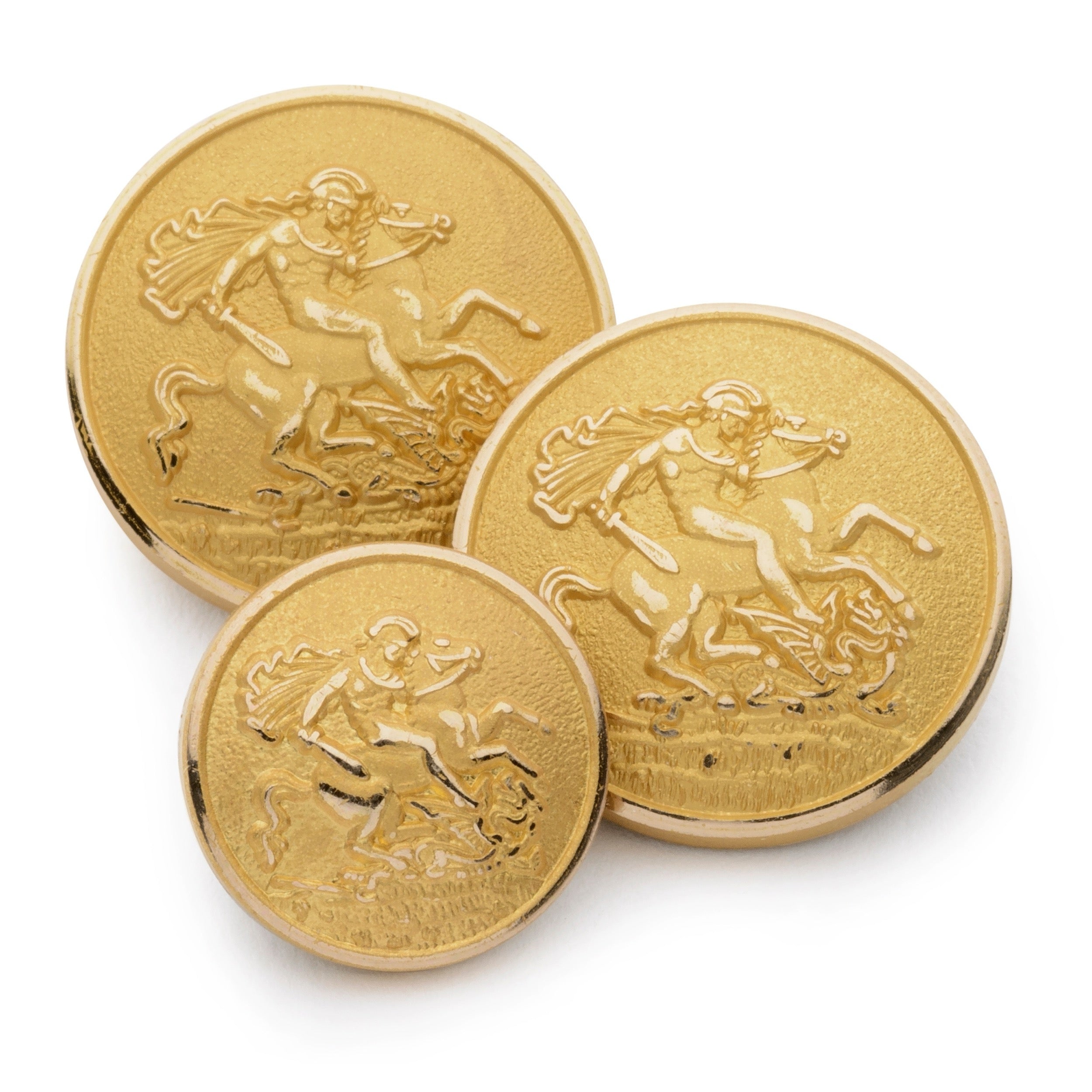 St George & The Dragon Blazer Button Set In Gold