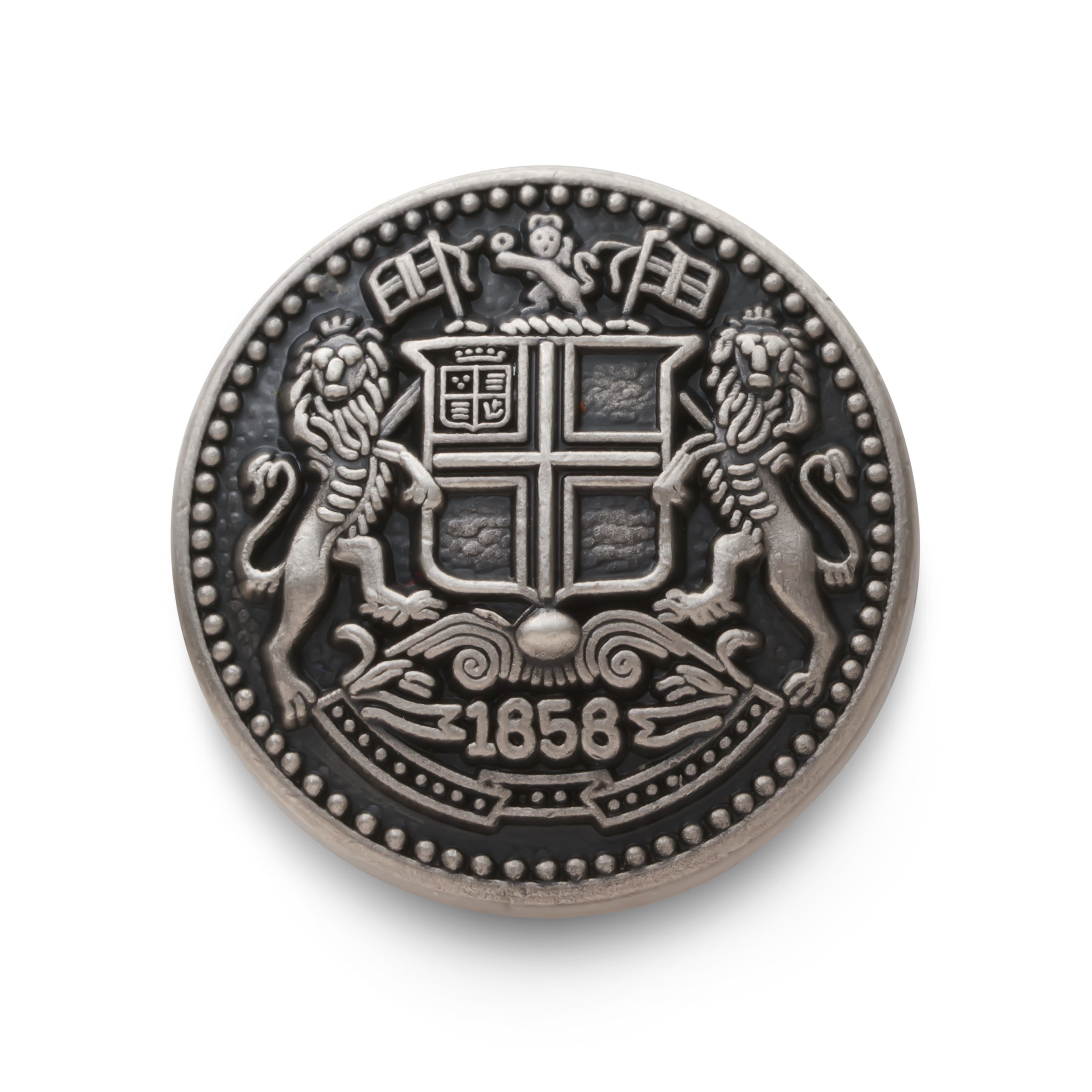 East India Company Blazer Button Set In Antique Silver