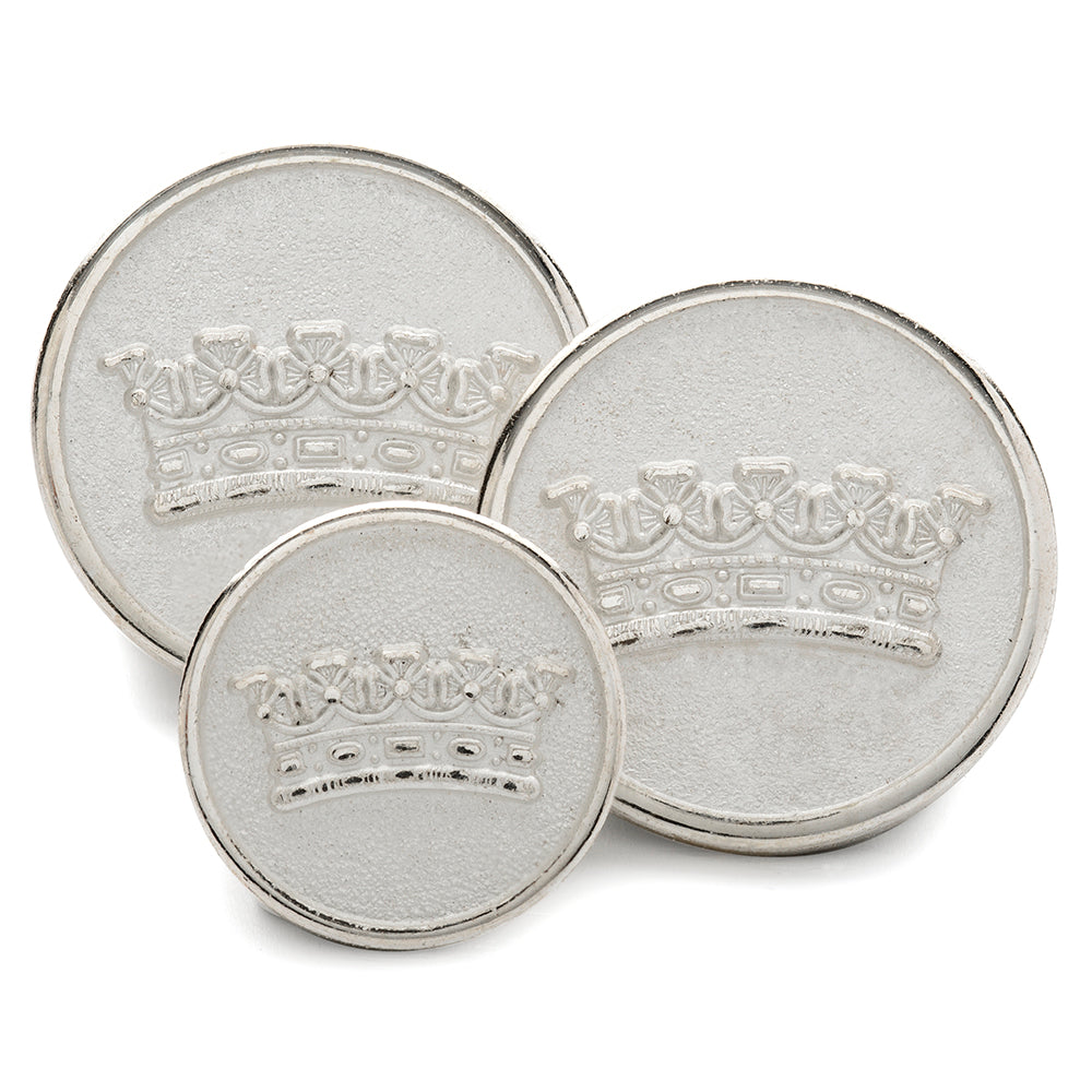 Duke's Coronet Blazer Button In Silver