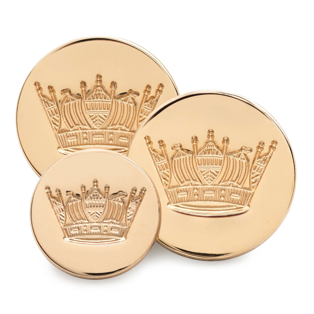 Naval Coronet Blazer Button Set In Gold