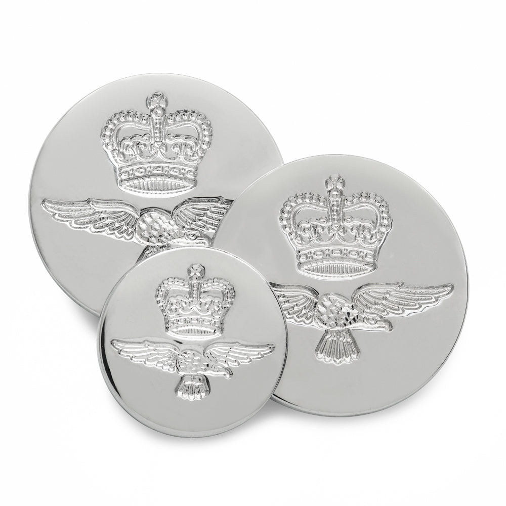 Royal Air Force Blazer Button In Silver