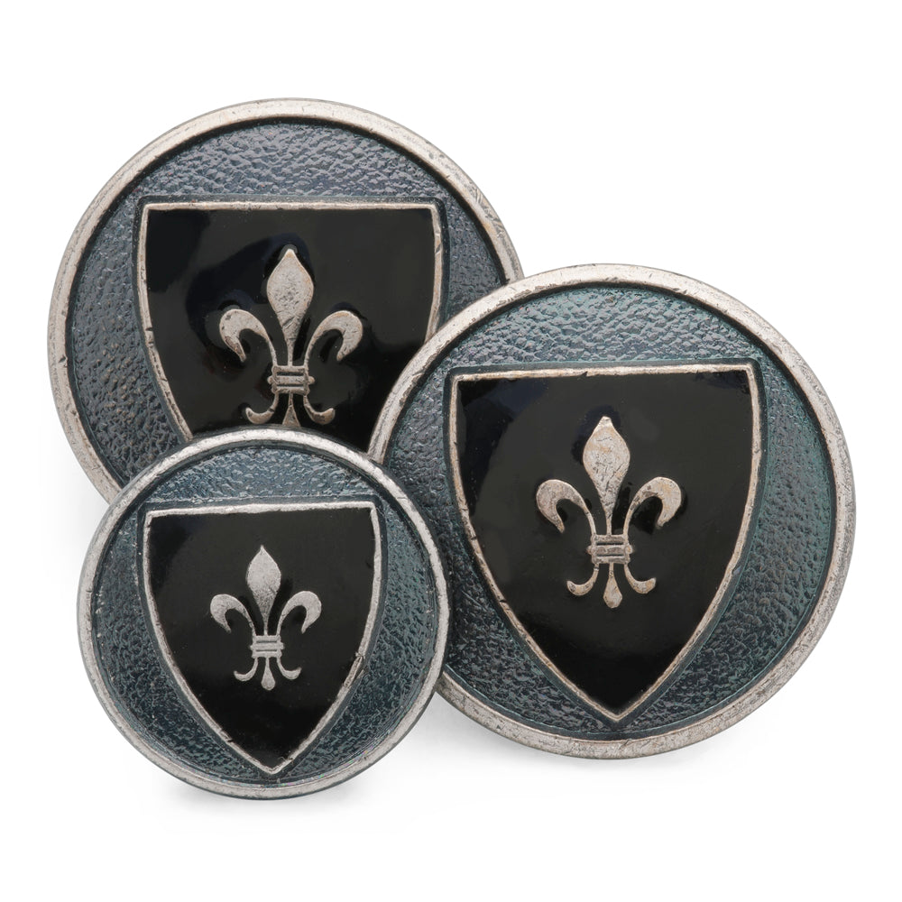 Heraldic Shield (Blue Enamel) Blazer Button