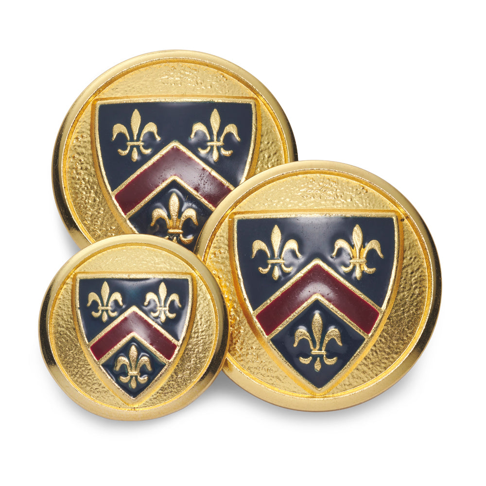 Fleur De Lys Enamelled Blazer Button Set