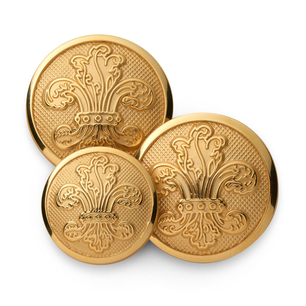 Luxury Fleur de Lys Blazer Button Set In Gold | Benson & Clegg