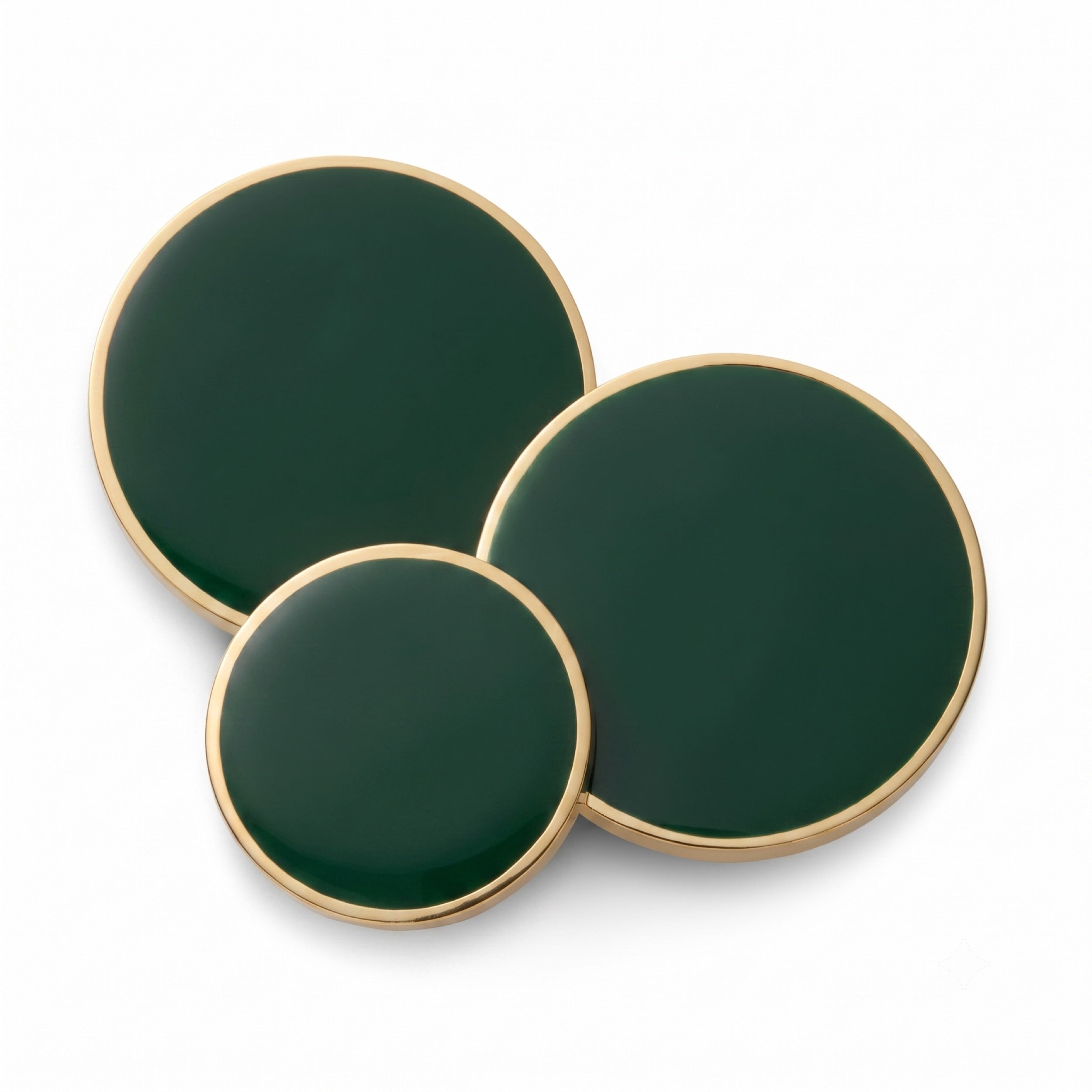 Enamel Blazer Button Set In Forest Green