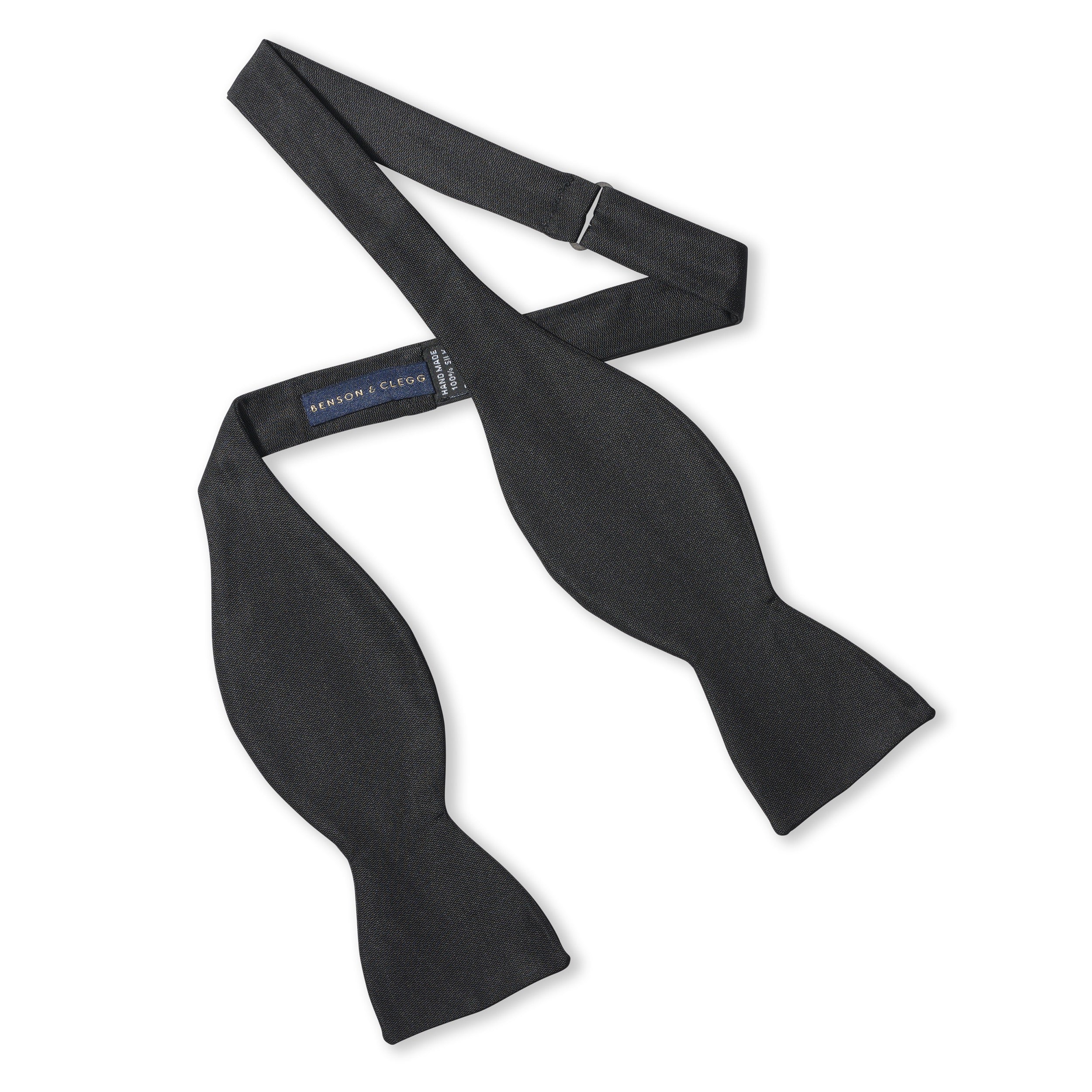 Black Barathea Silk Self-Tie Bow Tie