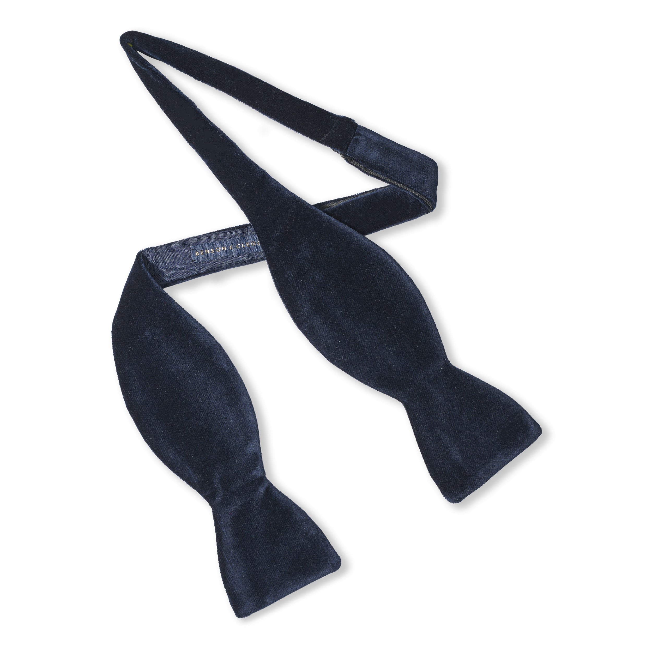 Navy Velvet Self-Tie Bow Tie