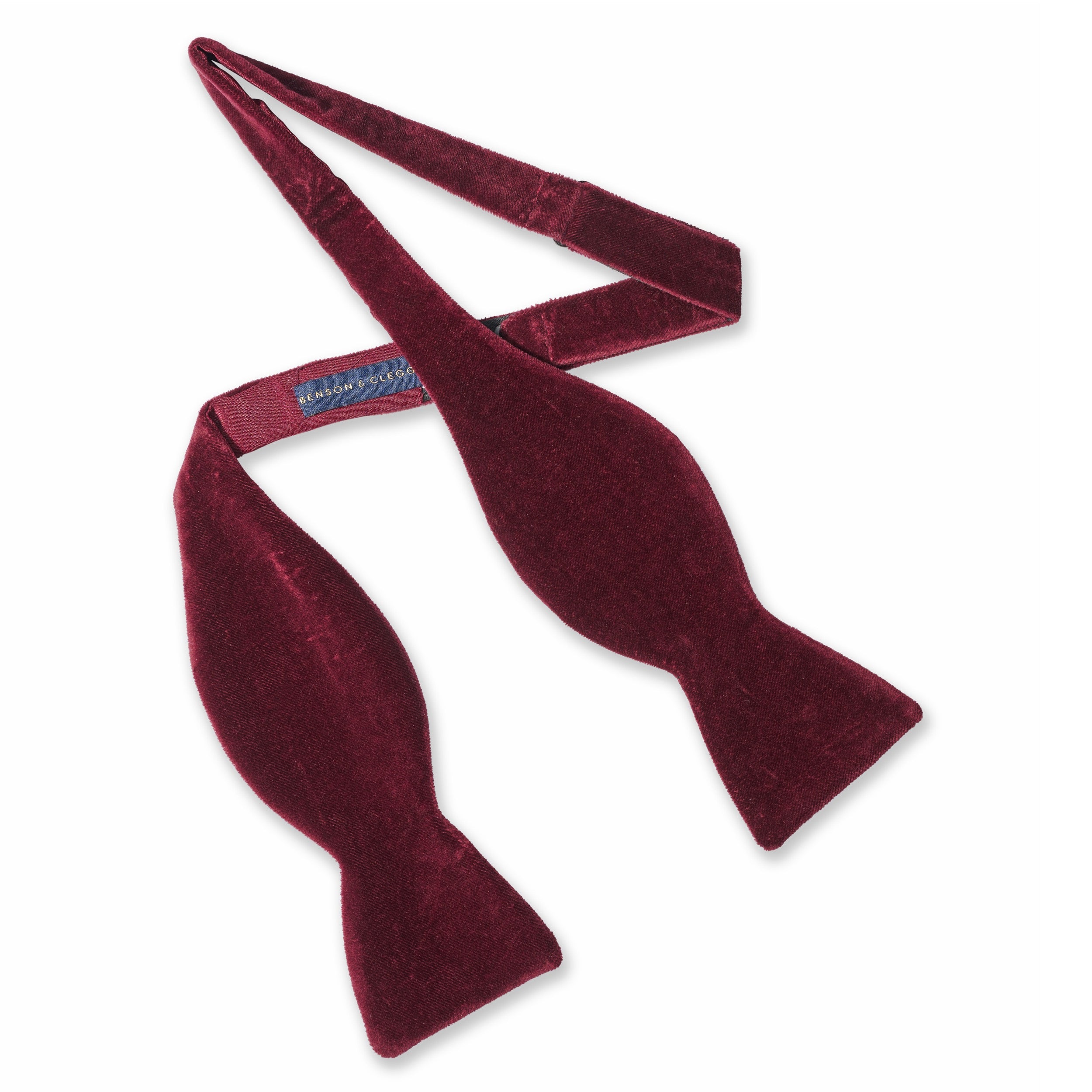 Wine Velvet Self-Tie Bow Tie