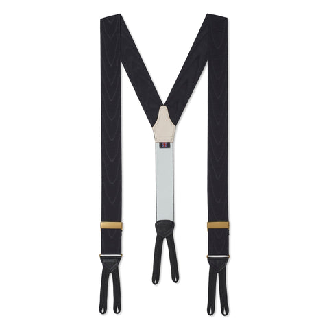 Silk Moire Braces In Black