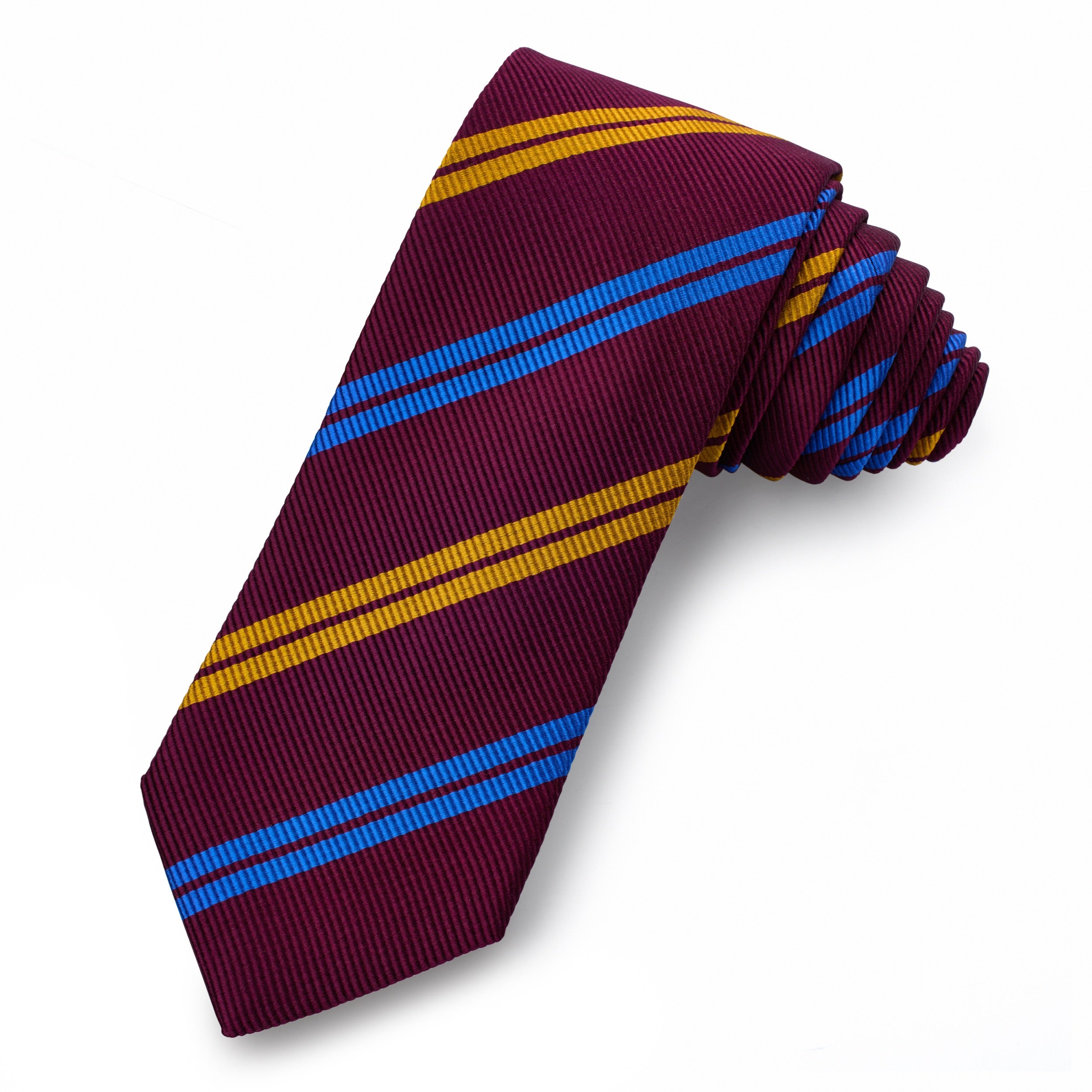 Blackwood Stripe Silk Tie In Oxblood