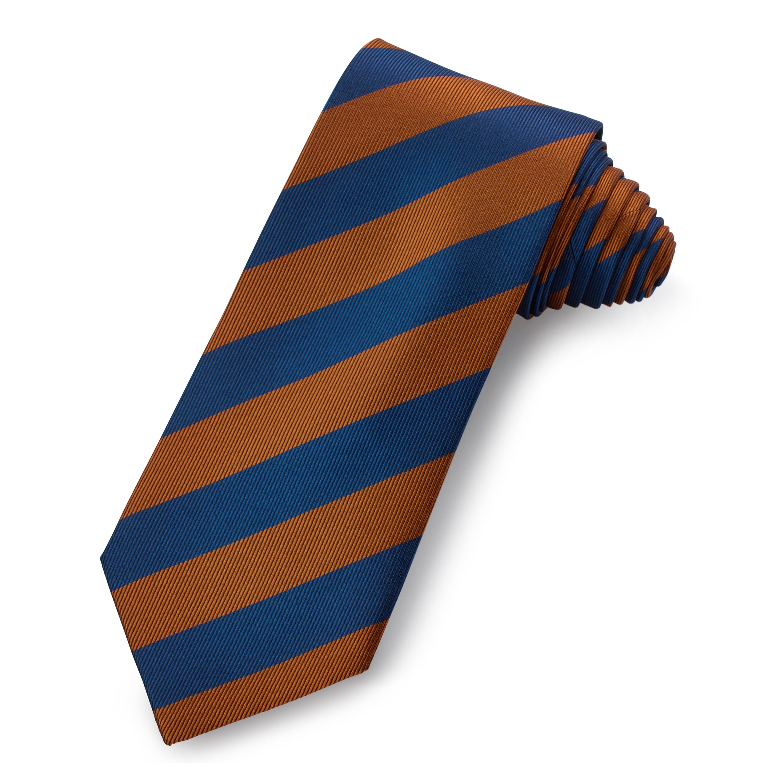 Heritage Club Tie In Burnt Orange & Navy