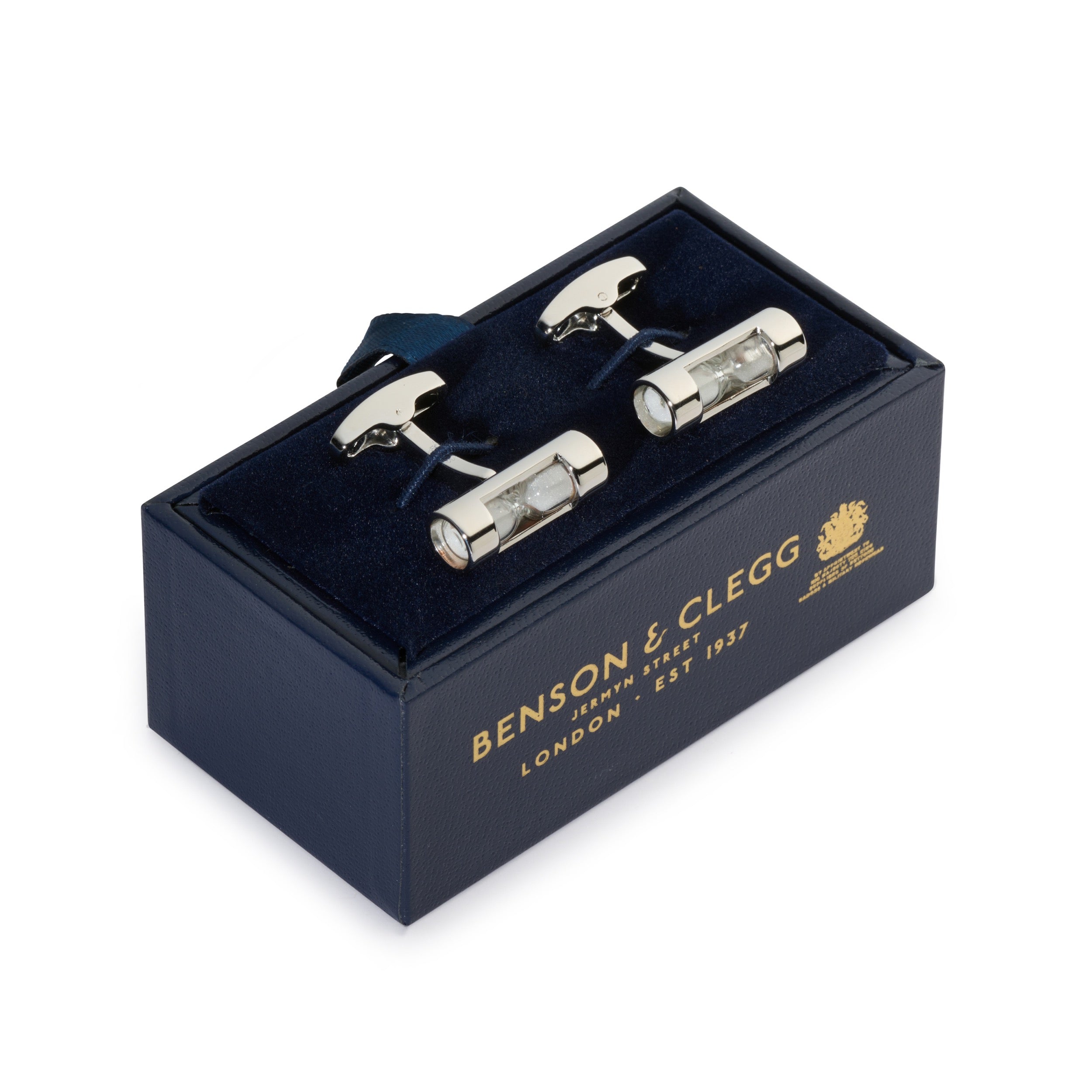 Hourglass Cufflinks In Silver