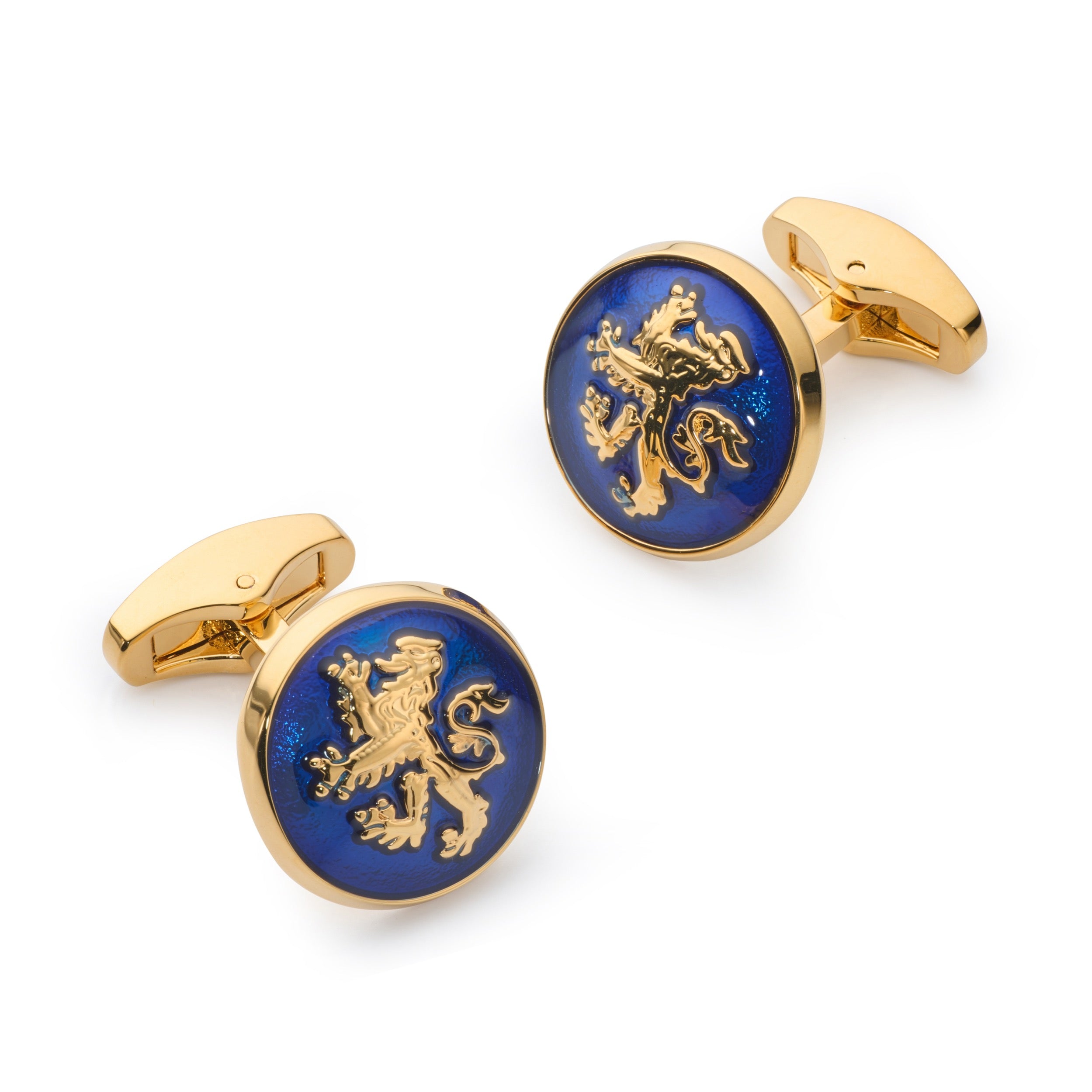 Rampant Lion Cufflinks In Blue