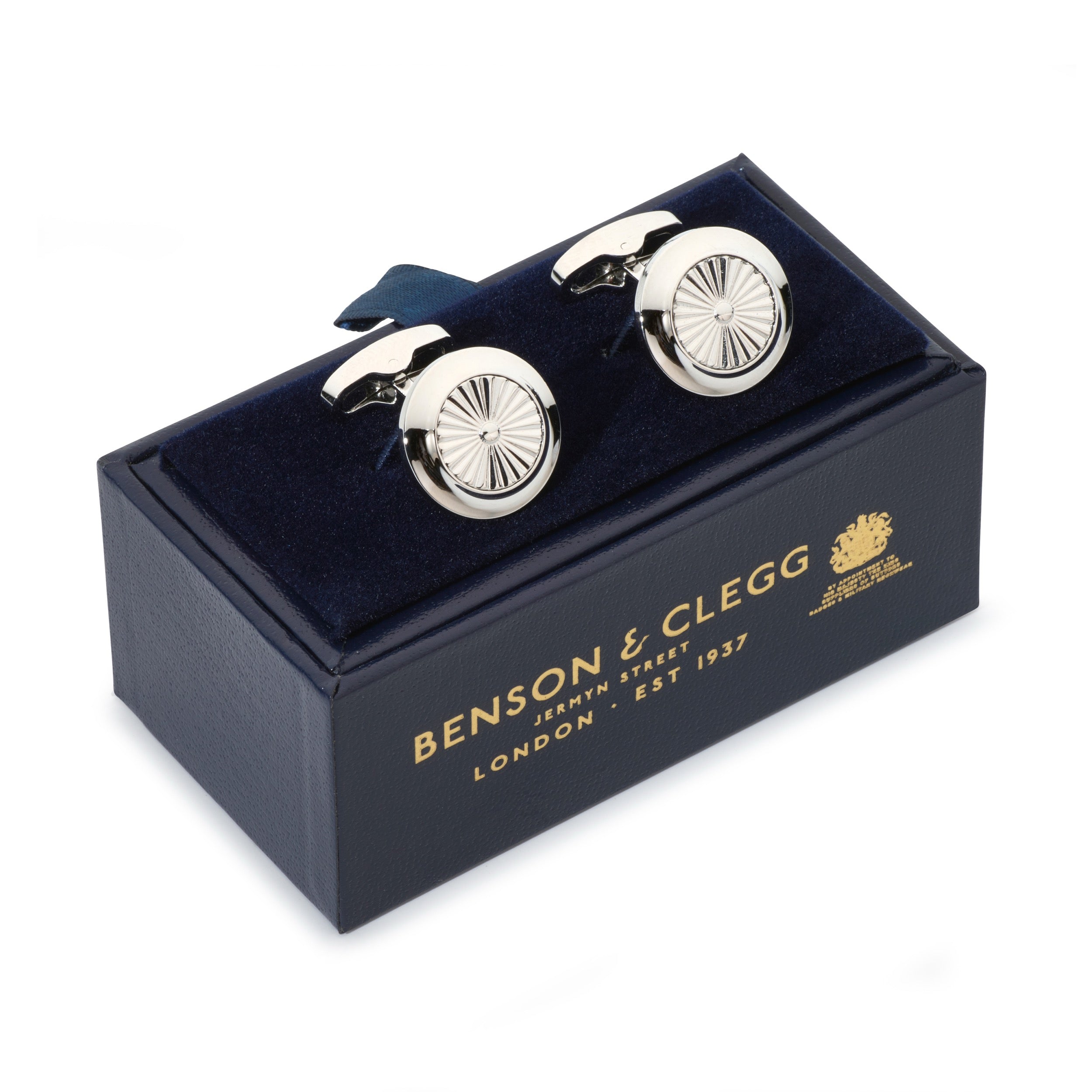 Turbine Cufflinks In Silver