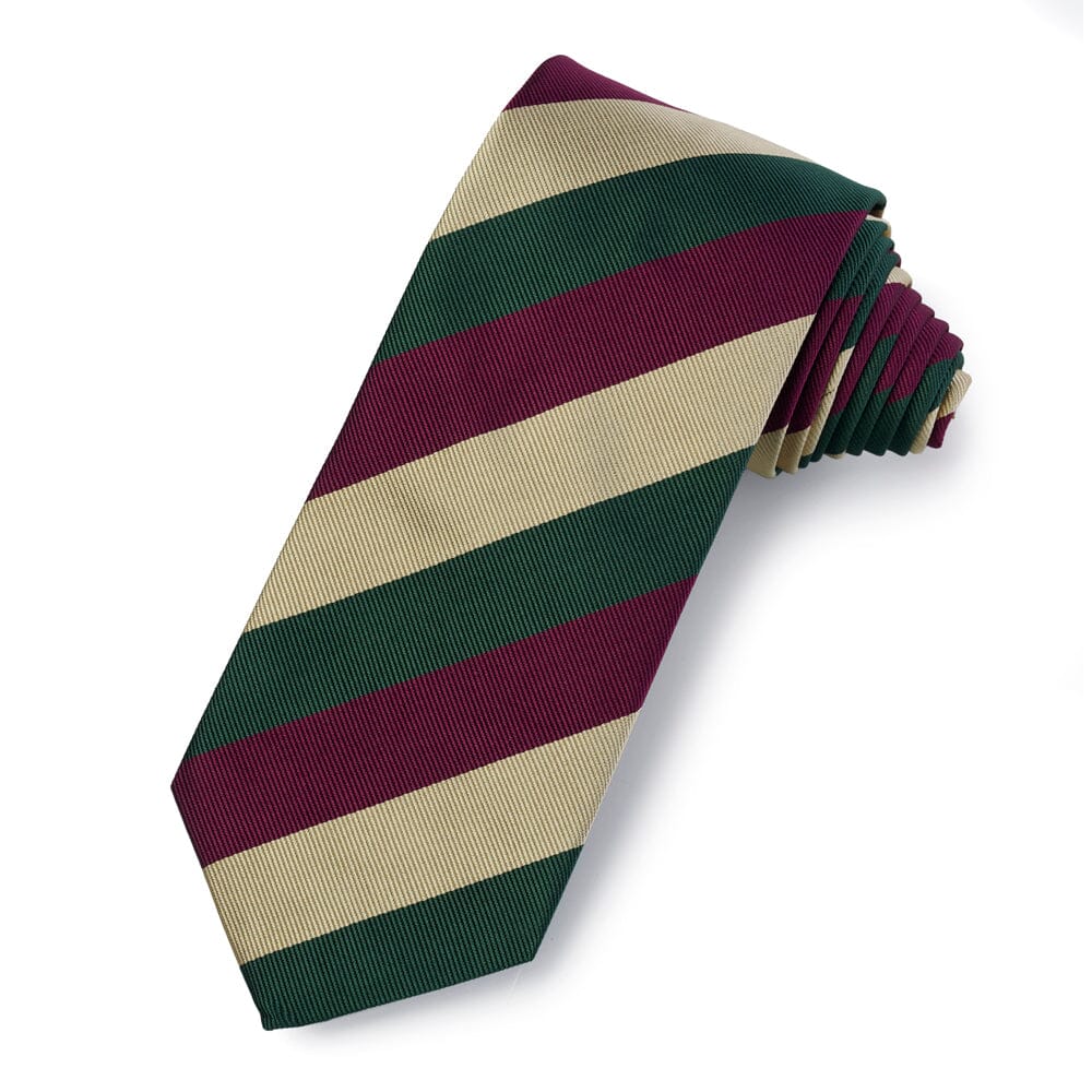 Ceylon Mounted Rifles Three-Fold Silk Reppe Tie Neckwear Benson & Clegg 