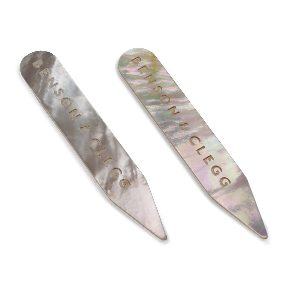 Collar Stiffeners In Classic Mother Of Pearl Accessories Benson & Clegg 