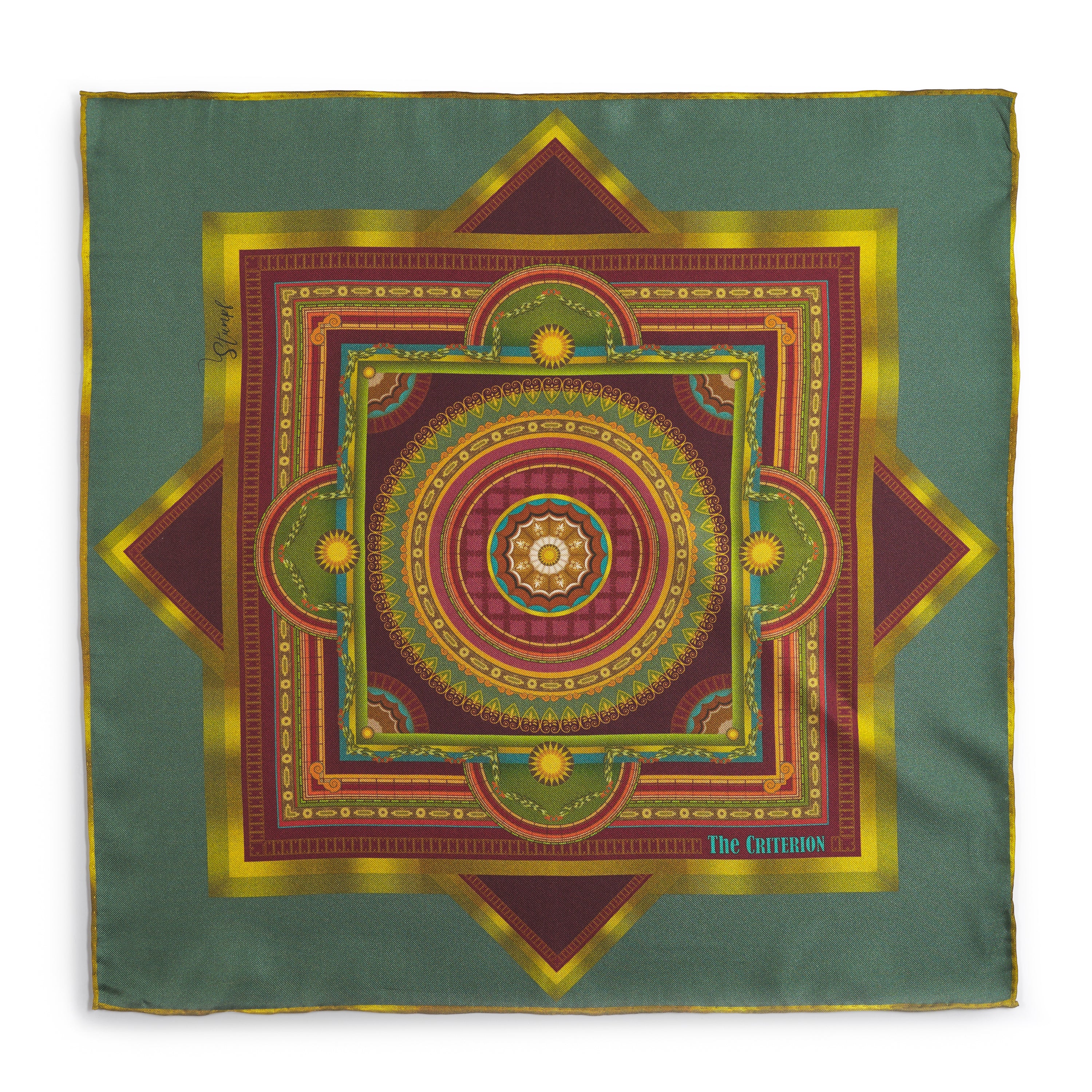 Criterion Foyer Turquoise Pocket Square