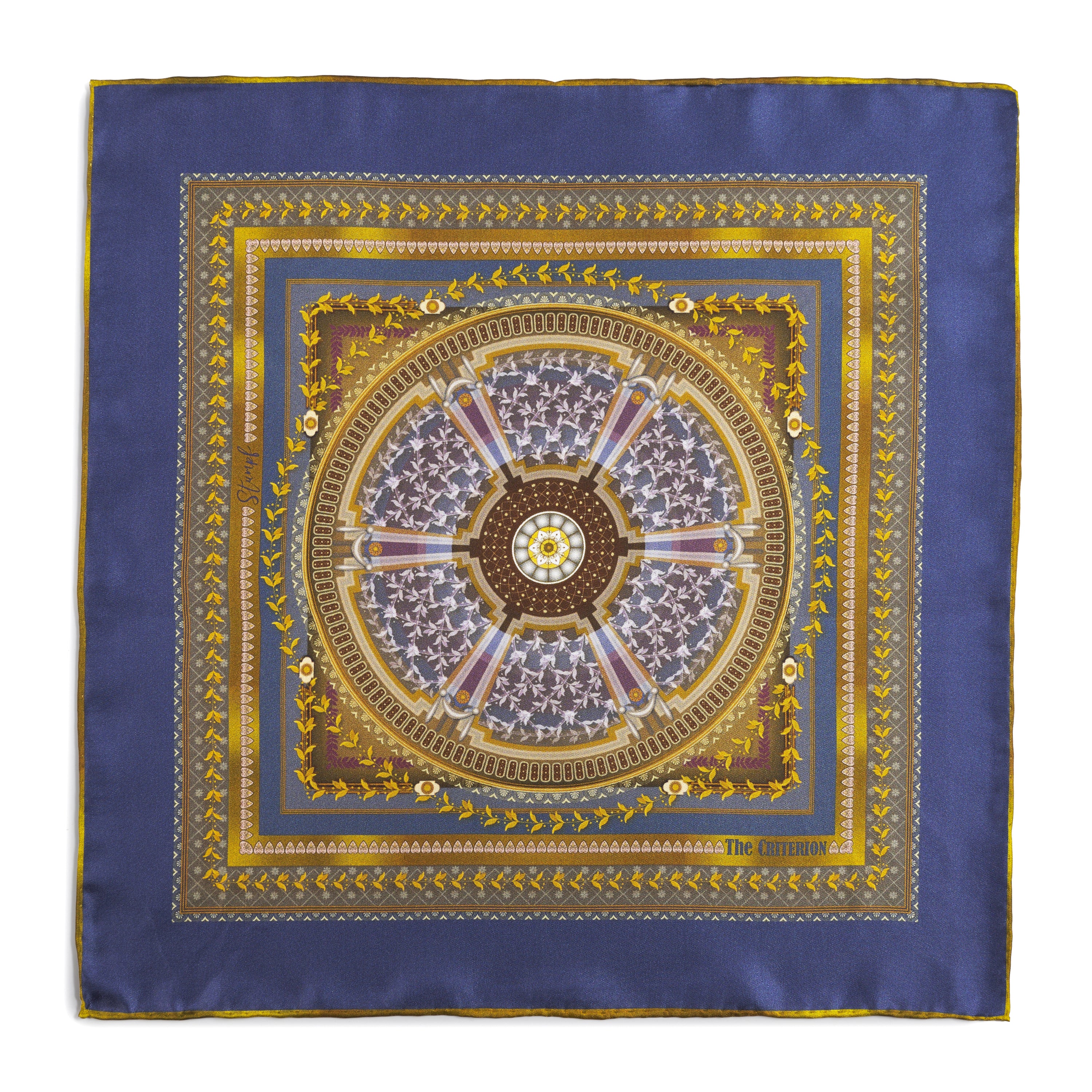 Criterion Theatre Blue Pocket Square