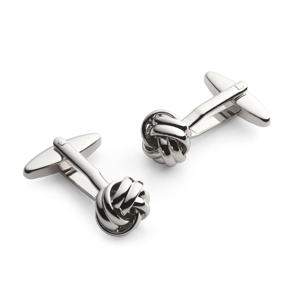 Knot Cufflinks In Silver