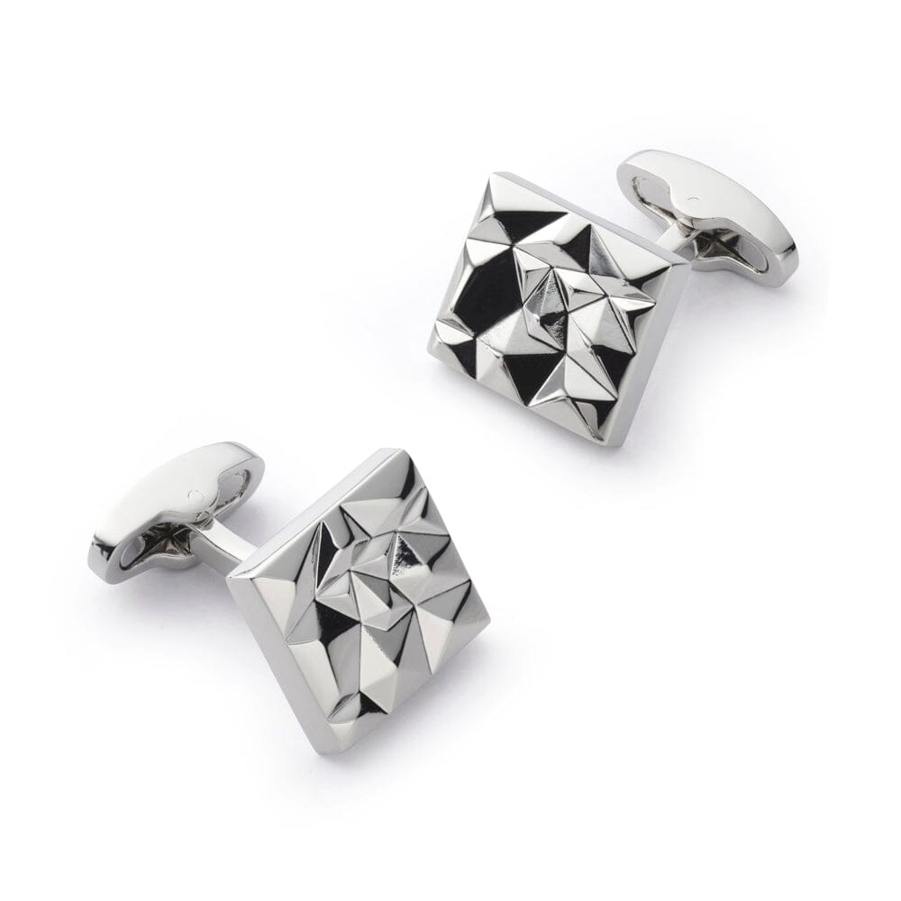 Modernist Cufflinks In Silver Cufflinks Benson & Clegg 