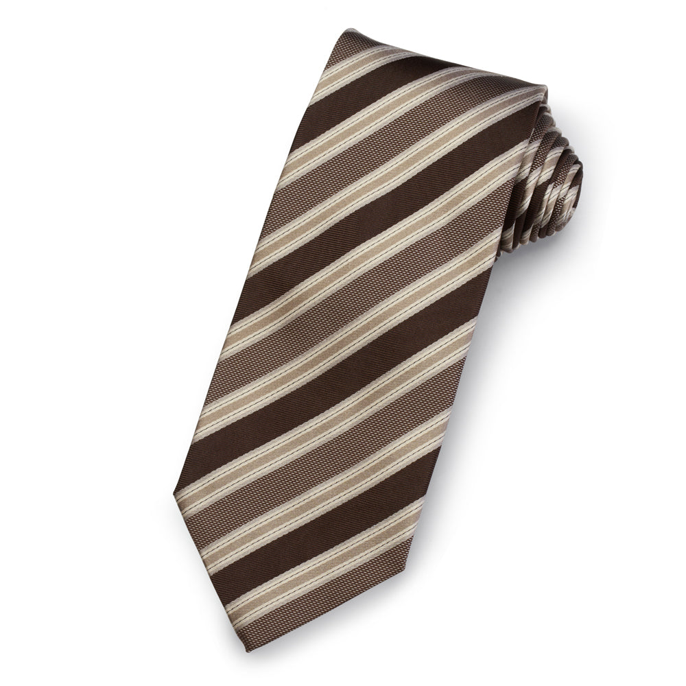 The Arundel Silk Stripe Tie – Luxury British silk stripe tie by Benson & Clegg.