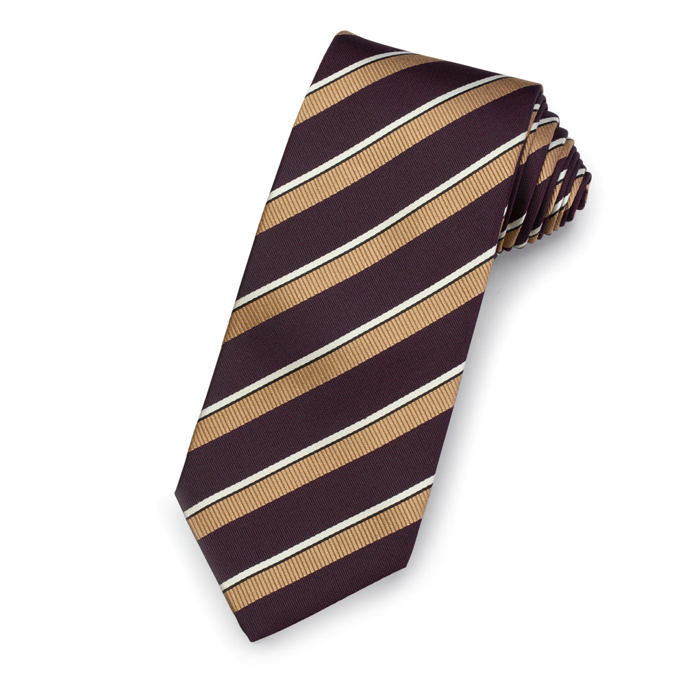 The Belgrave Silk Stripe Tie – Luxury British silk stripe tie by Benson & Clegg.