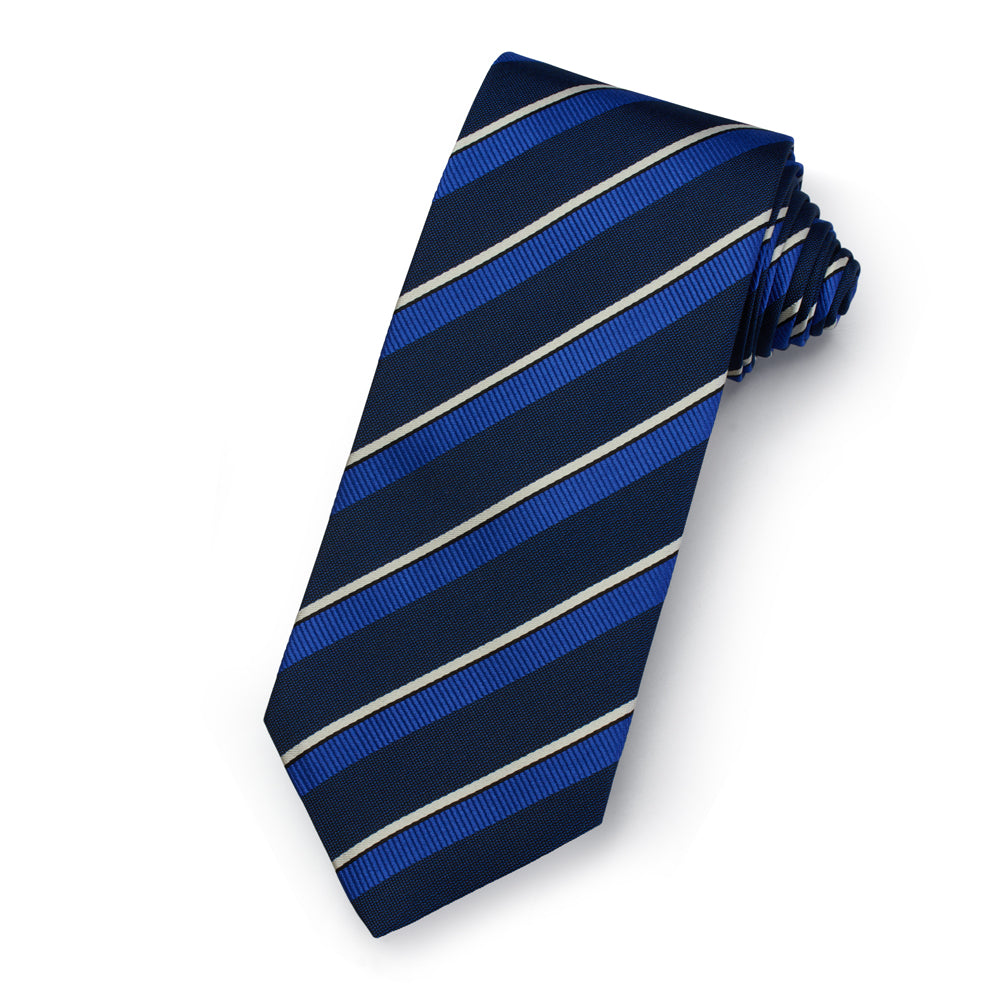 The Cavendish Silk Stripe Tie – Luxury British silk stripe tie by Benson & Clegg.