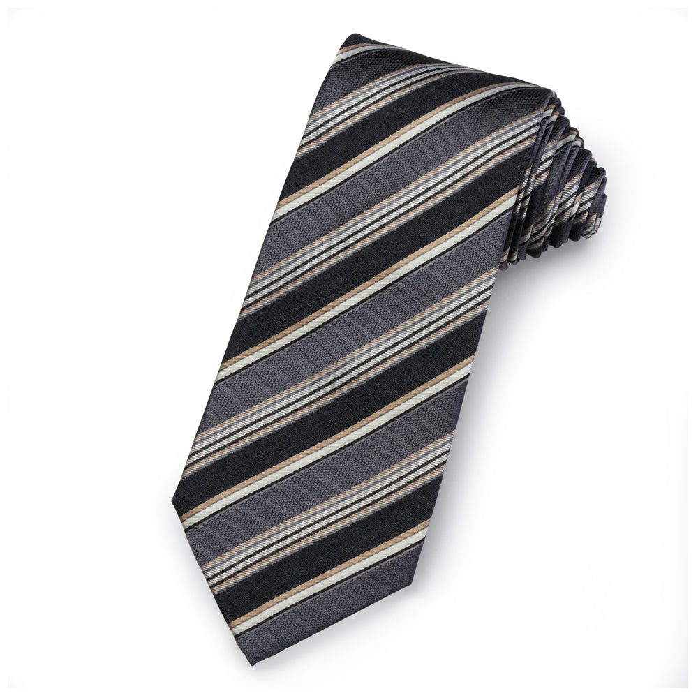 The Marlborough Silk Stripe Tie – Luxury British silk stripe tie by Benson & Clegg.