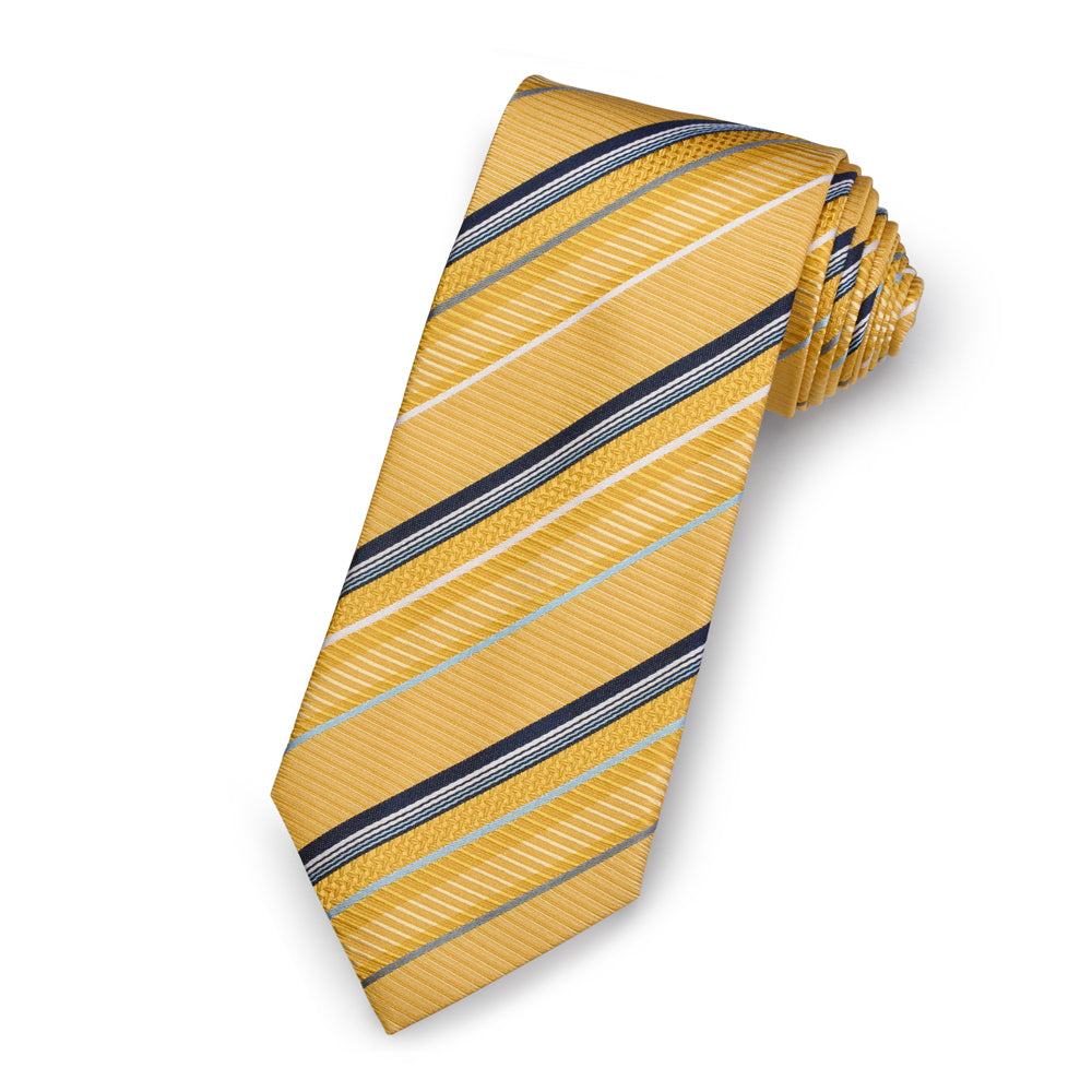 The Pembroke Silk Stripe Tie – Luxury British silk stripe tie by Benson & Clegg.