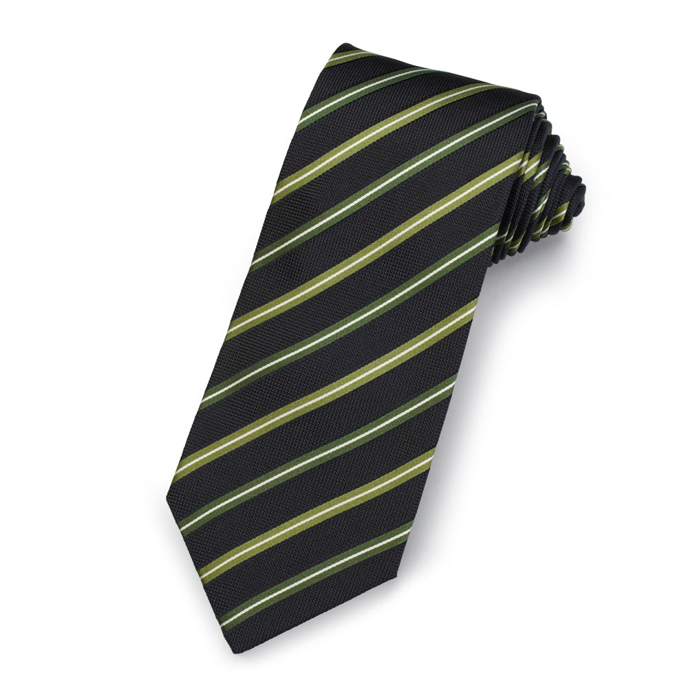 The Sandringham Silk Stripe Tie – Luxury British silk stripe tie by Benson & Clegg.