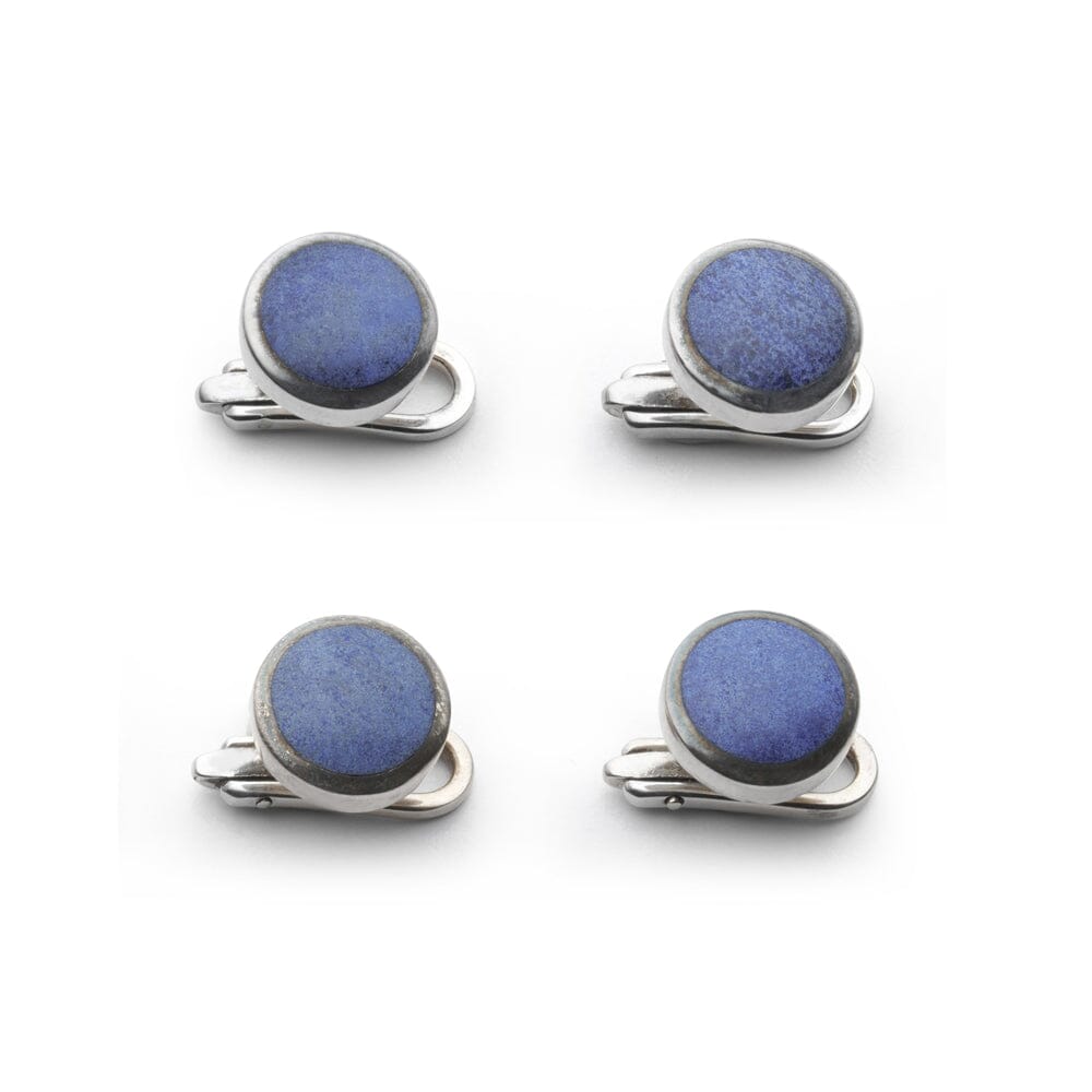 Sterling Silver And Lapis Lazuli Dress Studs Dresswear Benson & Clegg 