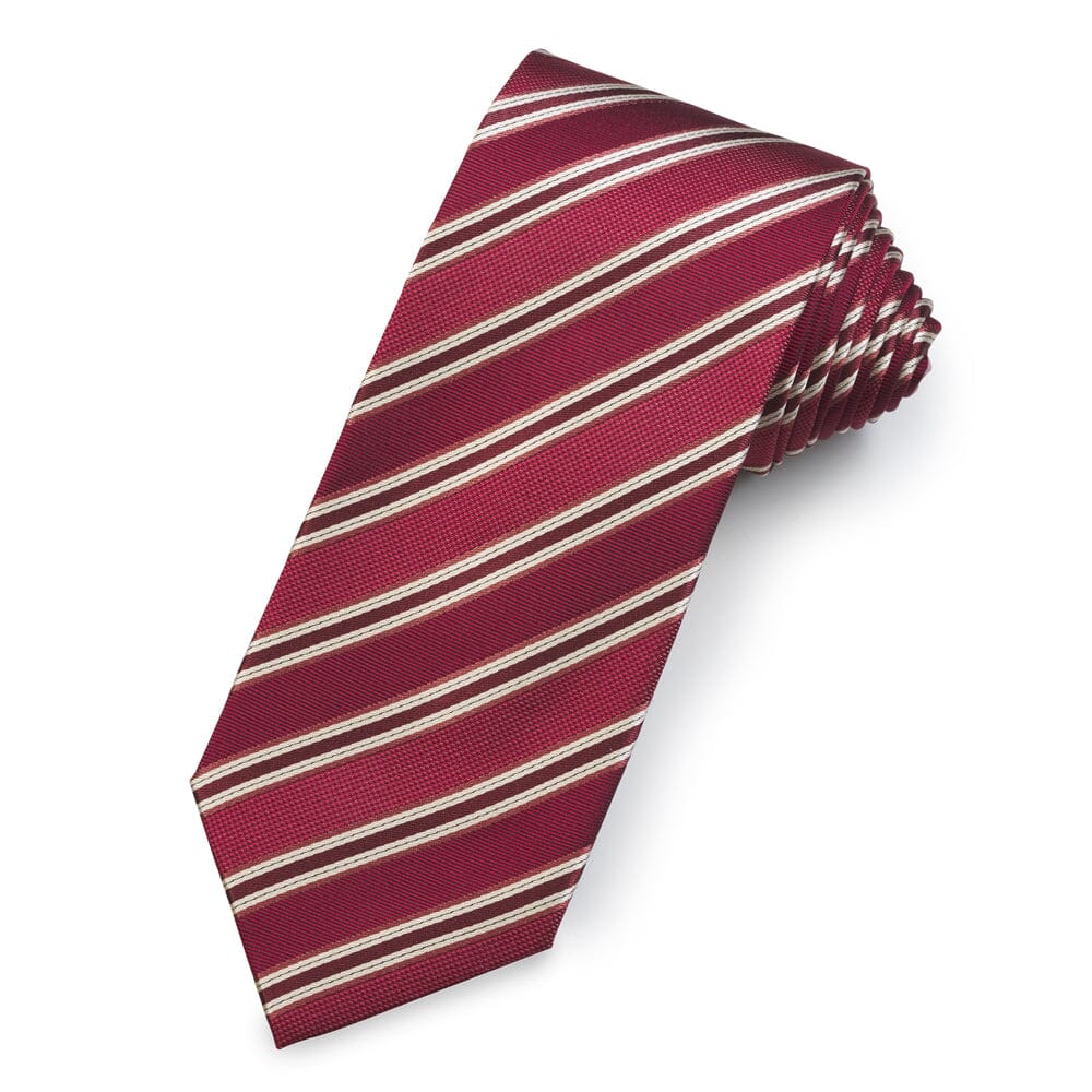 The 'Brompton' Silk Stripe Tie Neckwear Benson & Clegg 