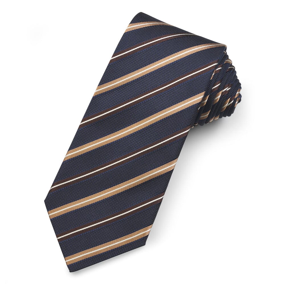 The 'Camden' Silk Stripe Tie Neckwear Benson & Clegg 