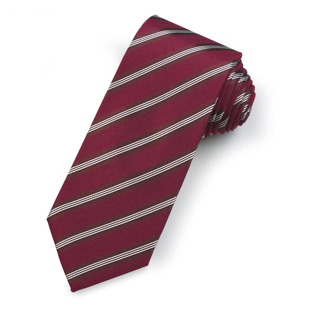 The 'Carnaby' Silk Stripe Tie Neckwear Benson & Clegg 