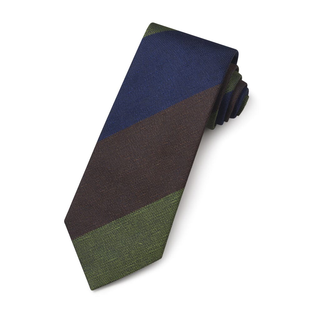 The 'Cheyne' Silk Stripe Tie Neckwear Benson & Clegg 