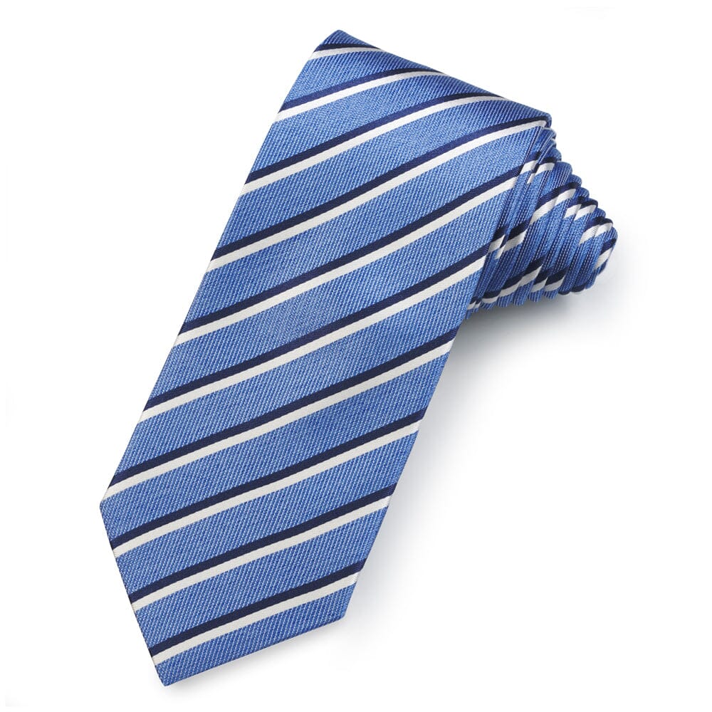 The 'Fleet' Silk Stripe Tie Neckwear Benson & Clegg 