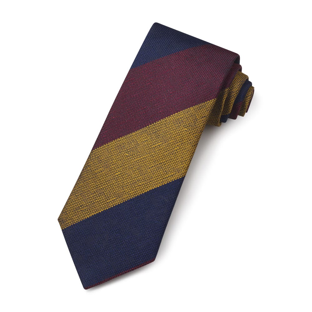 The 'Gower' Silk Stripe Tie Neckwear Benson & Clegg 