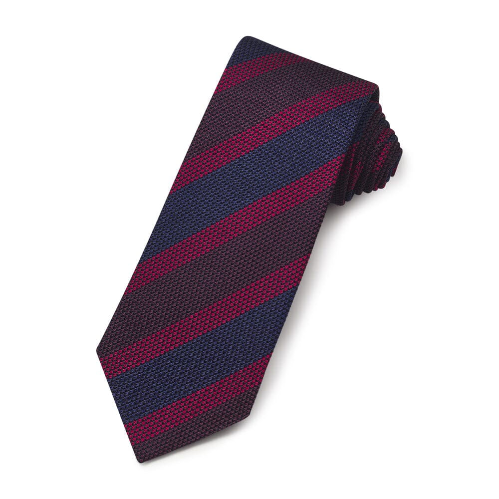 The 'Lancaster' Silk Stripe Tie Neckwear Benson & Clegg 